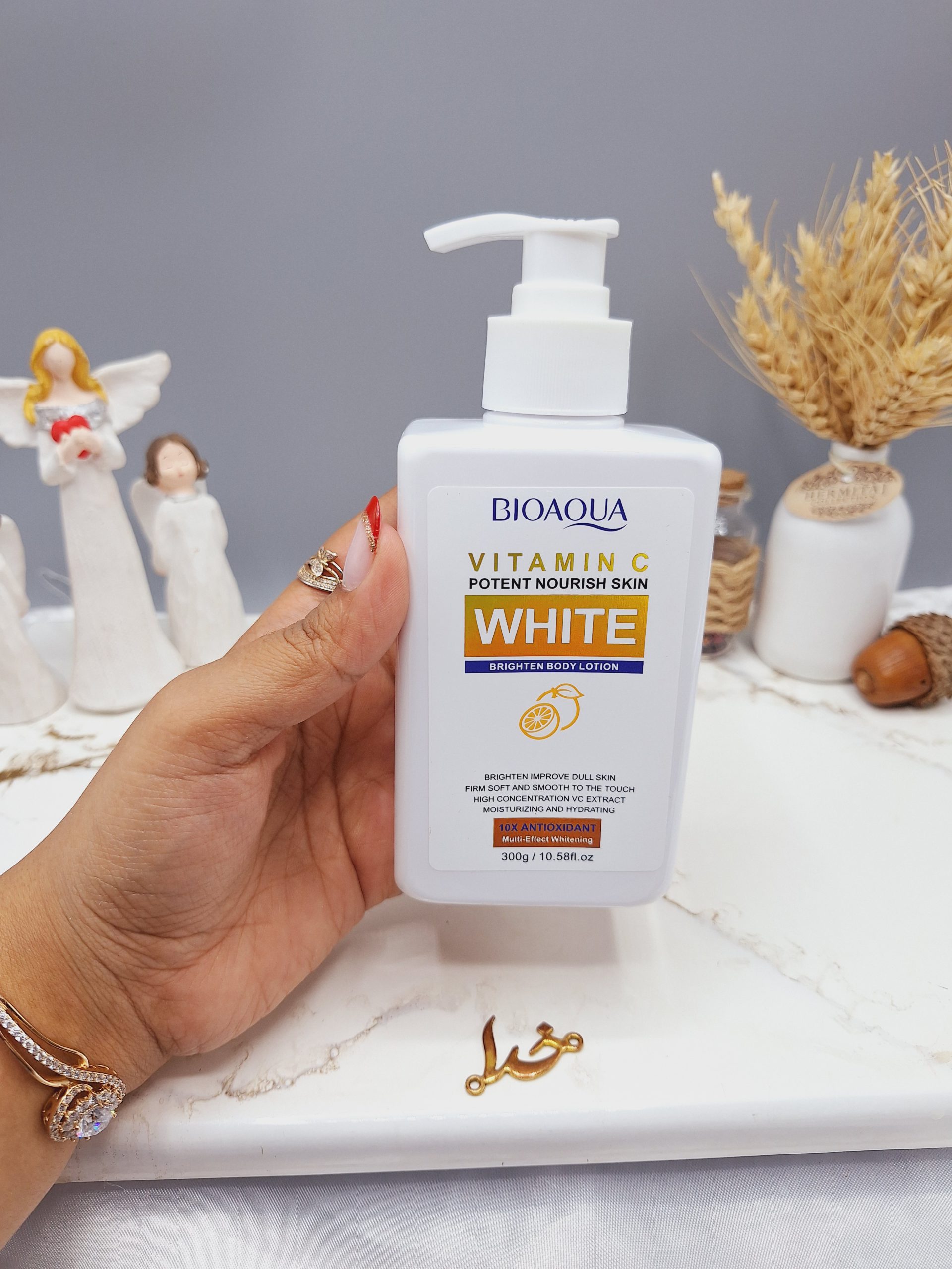 لوسیون بدن سفید کننده و نرم کننده پوست حاوی ویتامین C برند بیوآکوا BIOAQUA کد BQY 88678