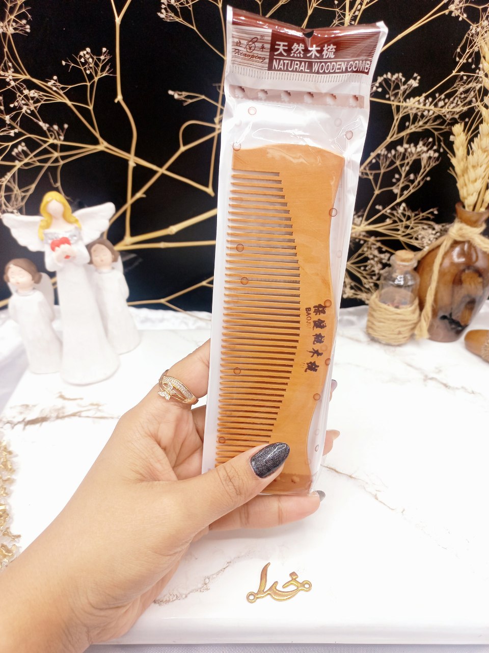 شانه چوبی طرح منحنی کد 7086