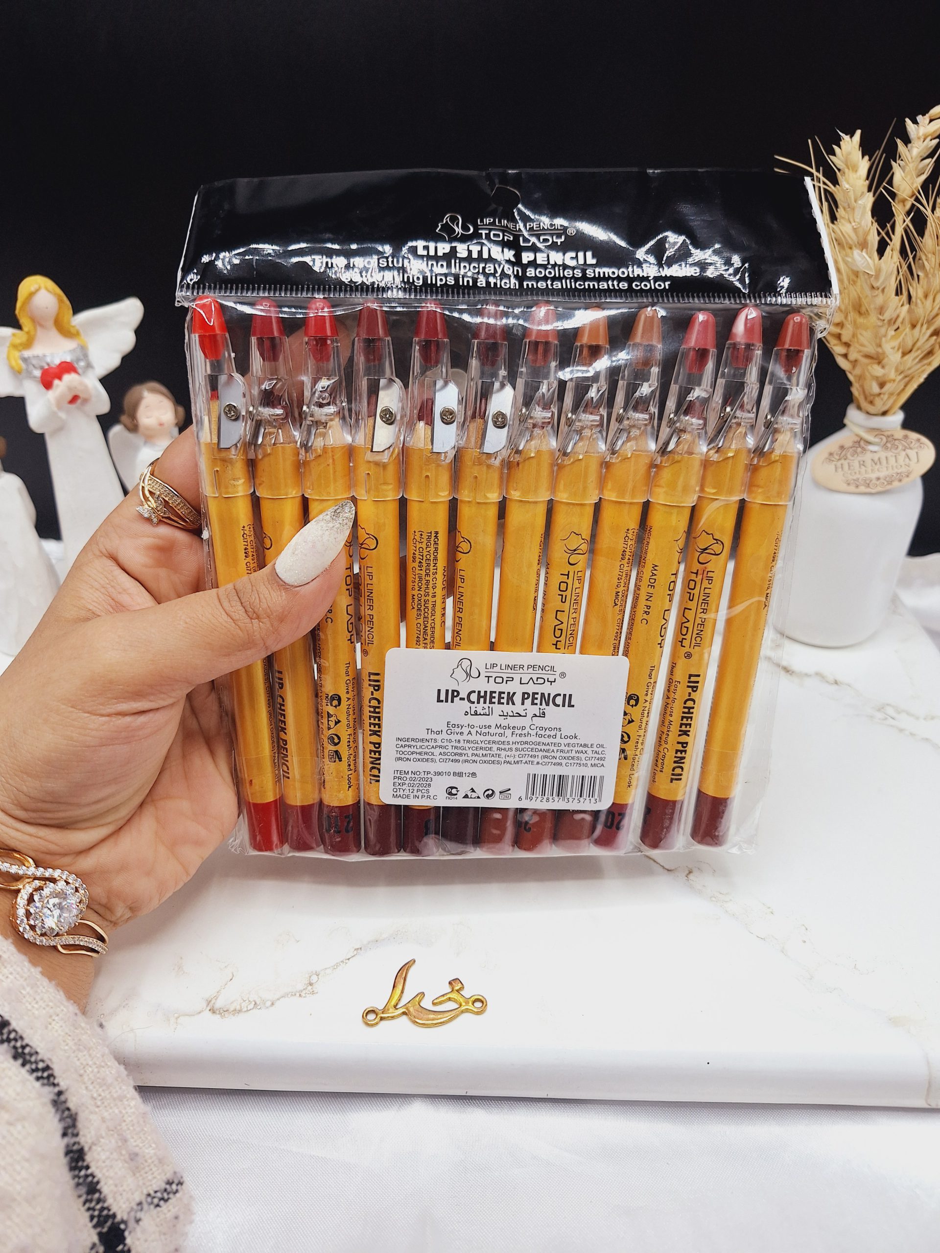 رژ مدادی تراش دار برند تاپ لیدی TOP LADY اورجینال اصلی کد 5713