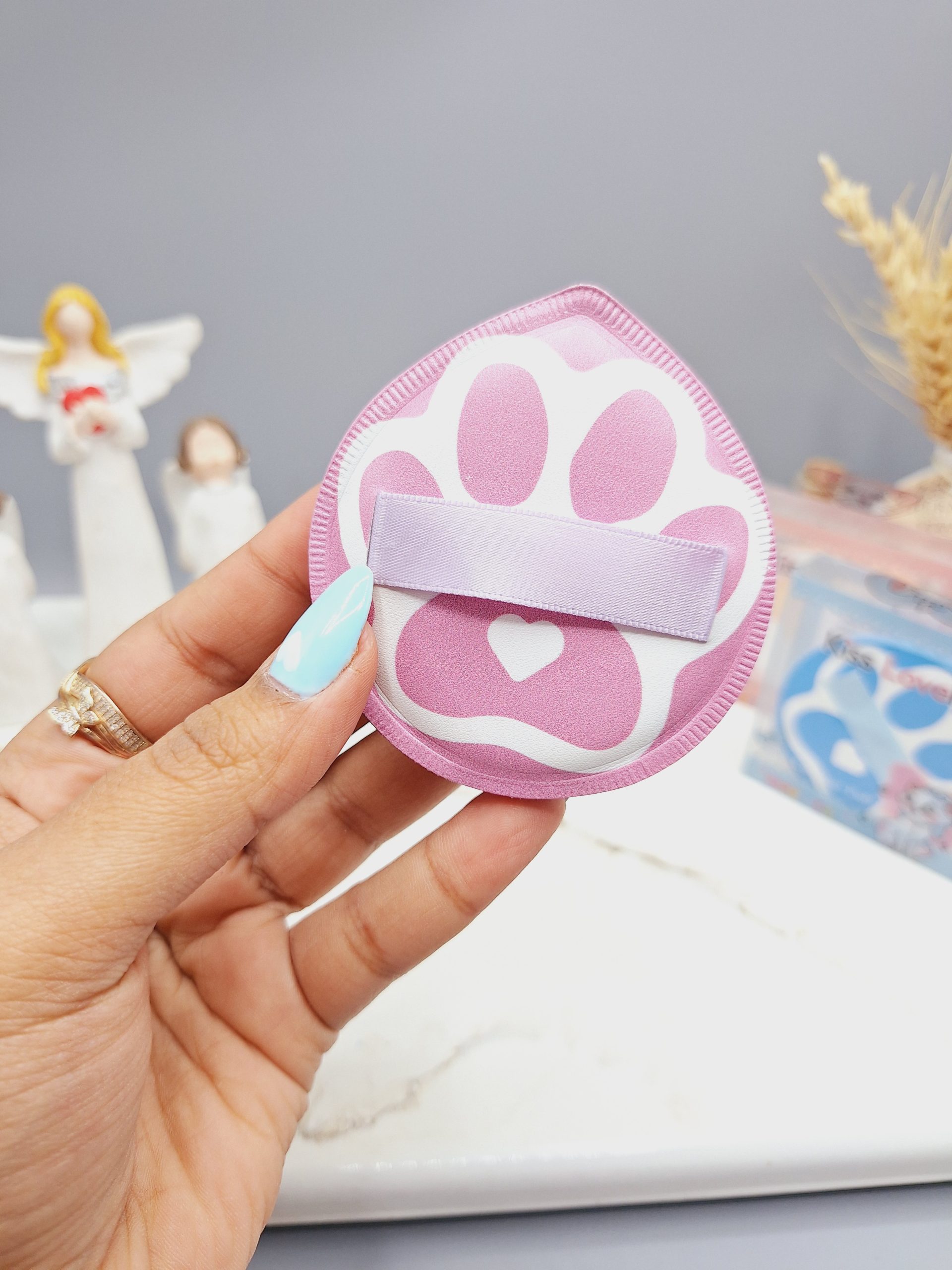 پد انگشتی پنجه گربه فوق کیوت سایز بزرگ مخصوص میکاپ برند Kiss Lovely کد FP3066