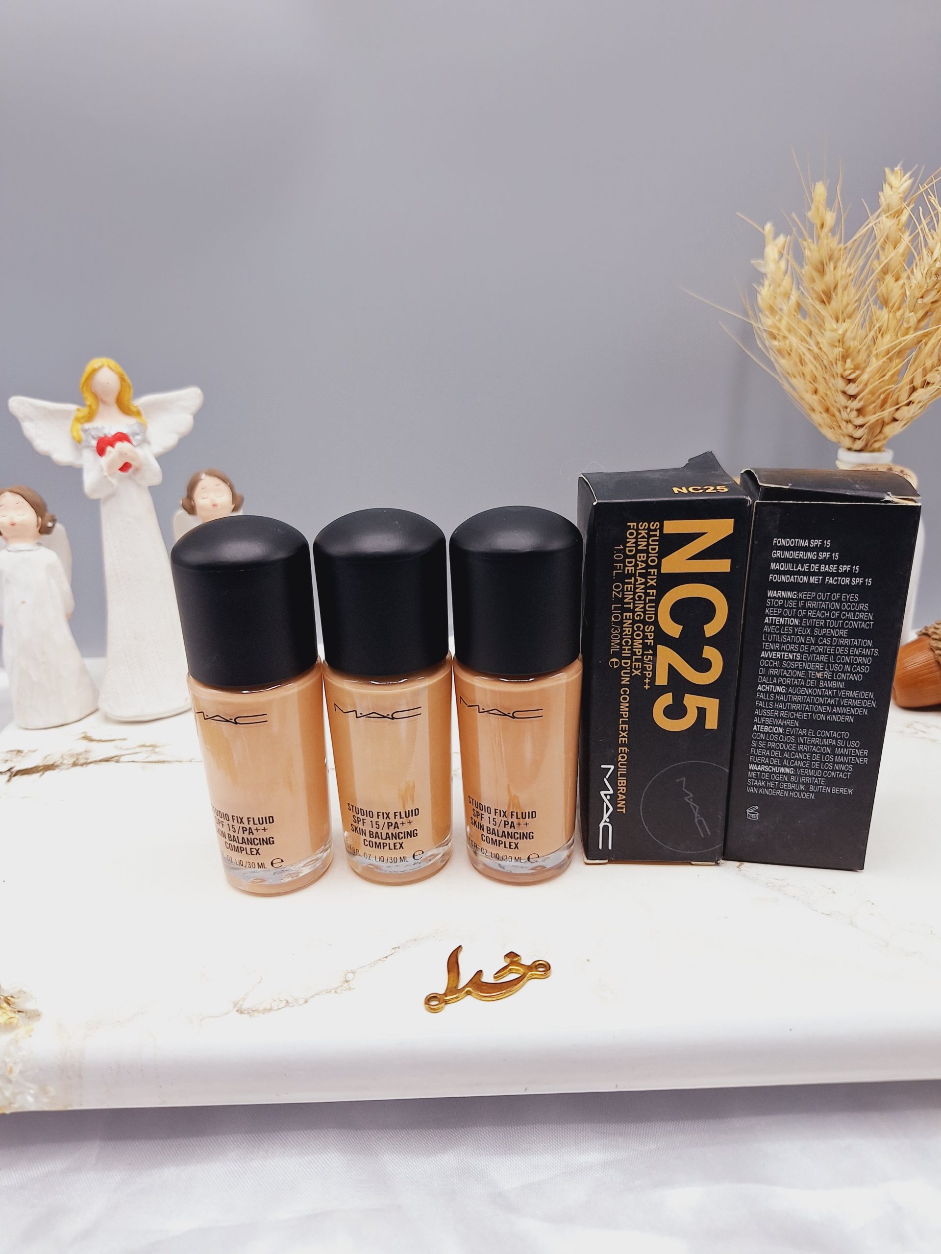 کرم پودر پمپی رنگ برنز مدل NC حاوی SPF15 کد 4566