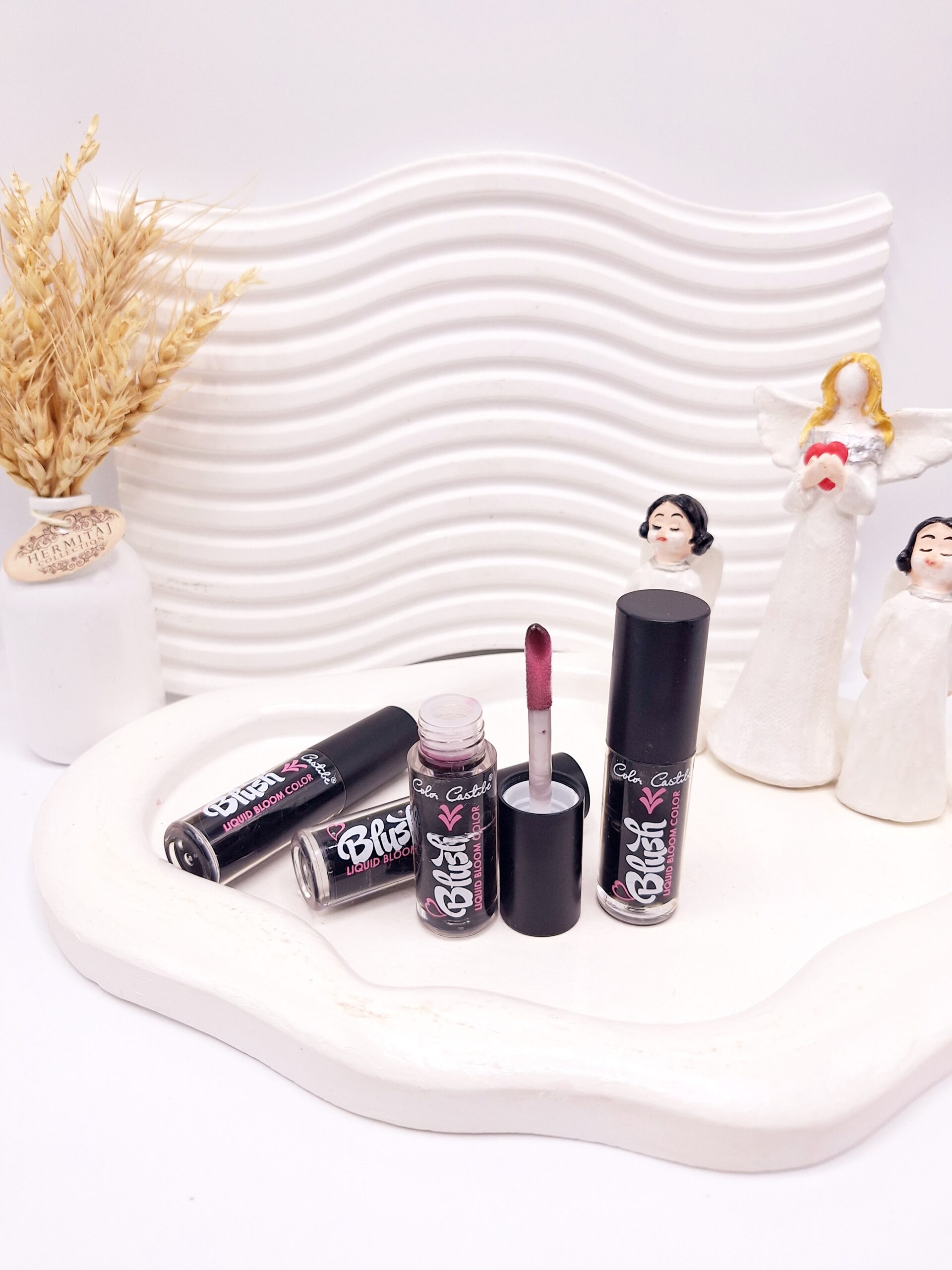 رژ لب و رژ گونه جادویی کالر کاستل پوکه مشکی کد 6033