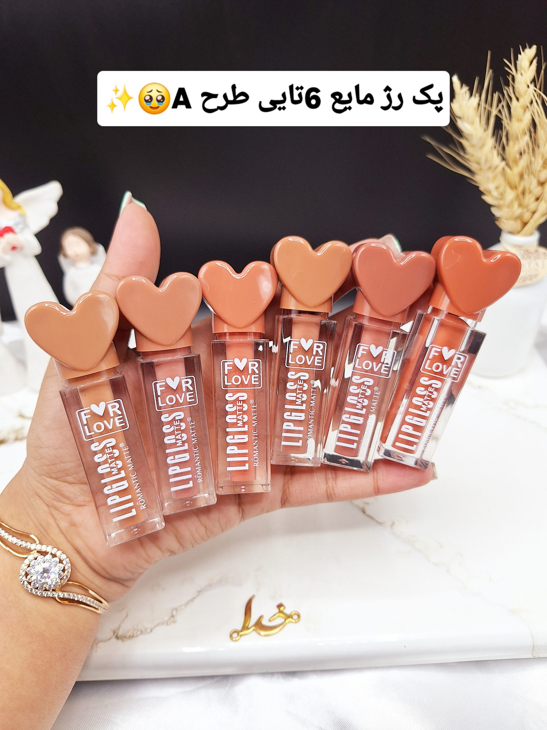 پک رژ لب مایع 6 تایی سرقلبی رمانتیک مات Romntic Matt کد RY_0759