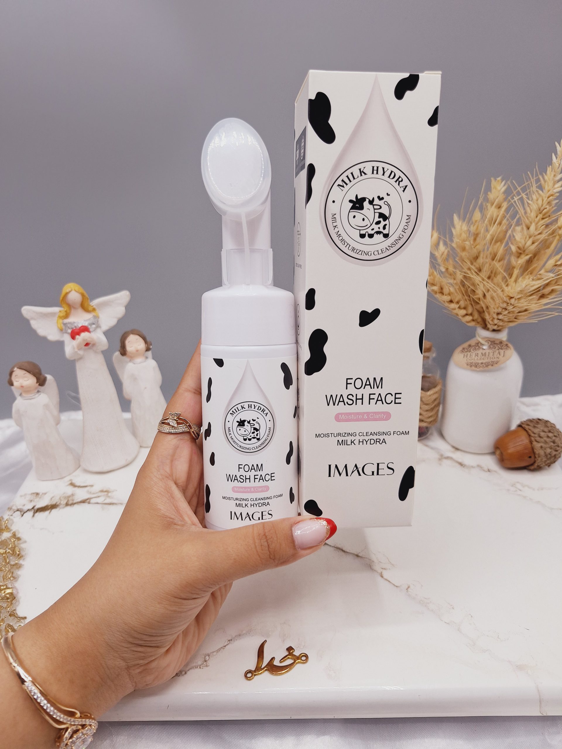 فوم شستشو صورت براش دار شیر گاو برند ایمجز IMAGES کد XXM 01955