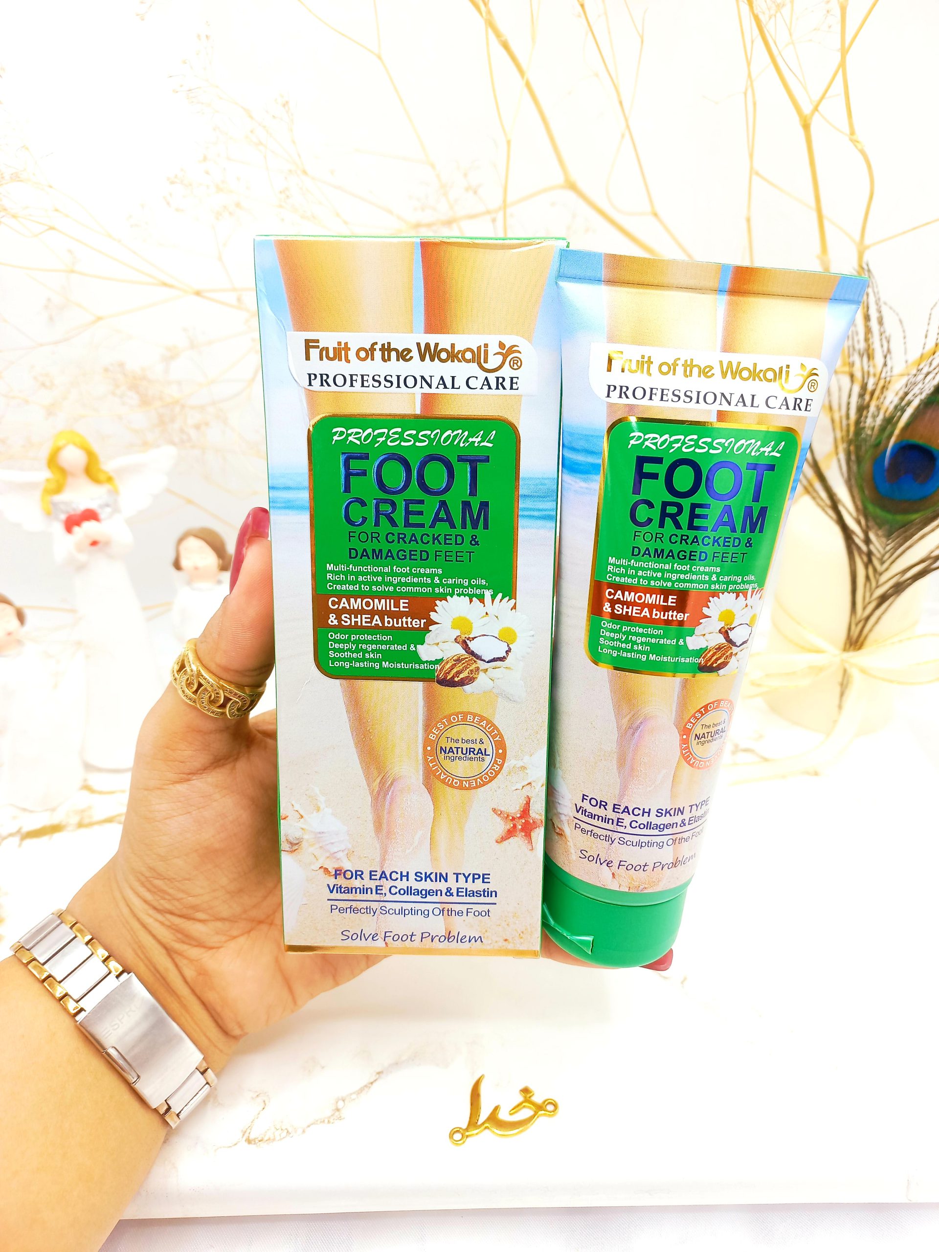 کرم رفع خشکی و ترک پا بابونه و کره شیا وکالی WOKLAI کد WkL488