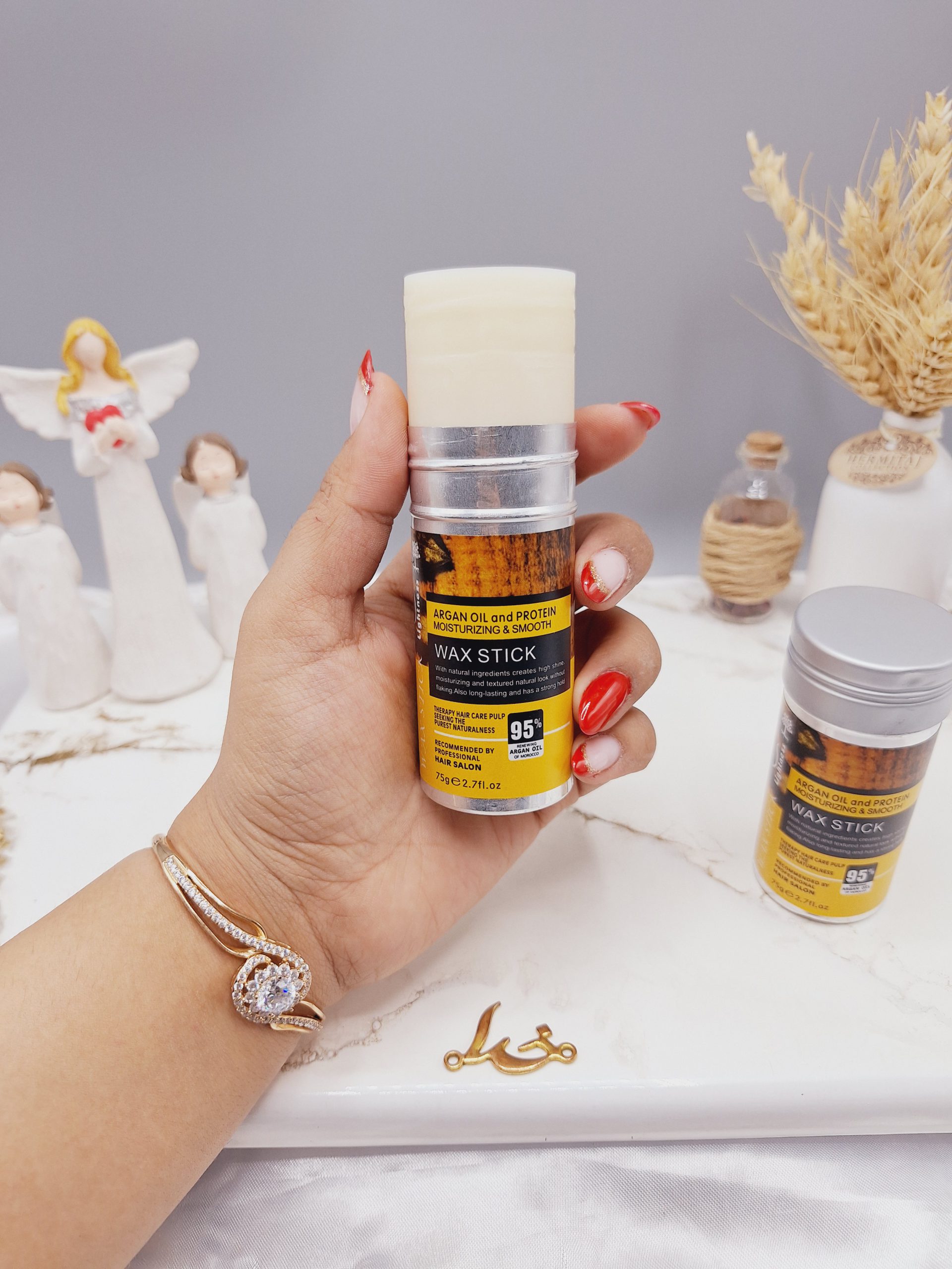 وزگیر مو استیکی لایتنس حاوی روغن آرگان WAX STICK کد 8549