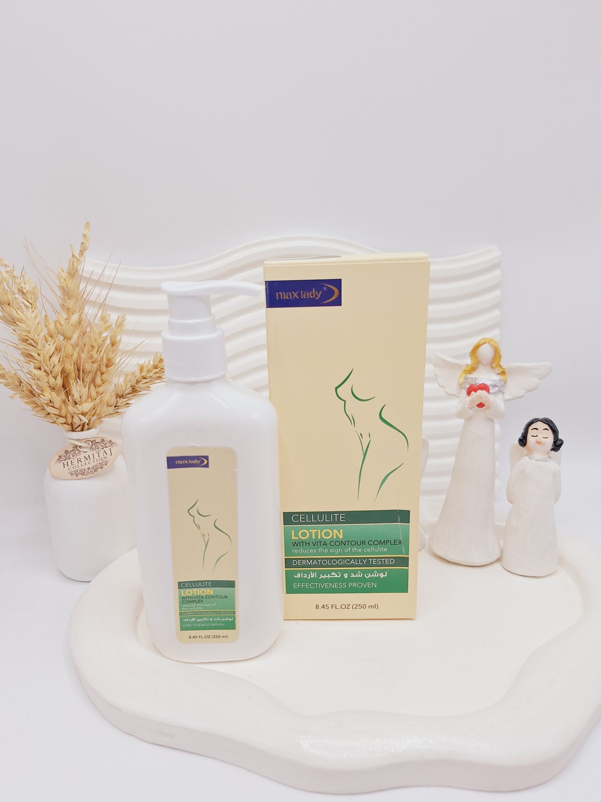 لوسیون سفت کننده و بزرگ کننده باسن و رفع سلولیت برند max lady کد 5091