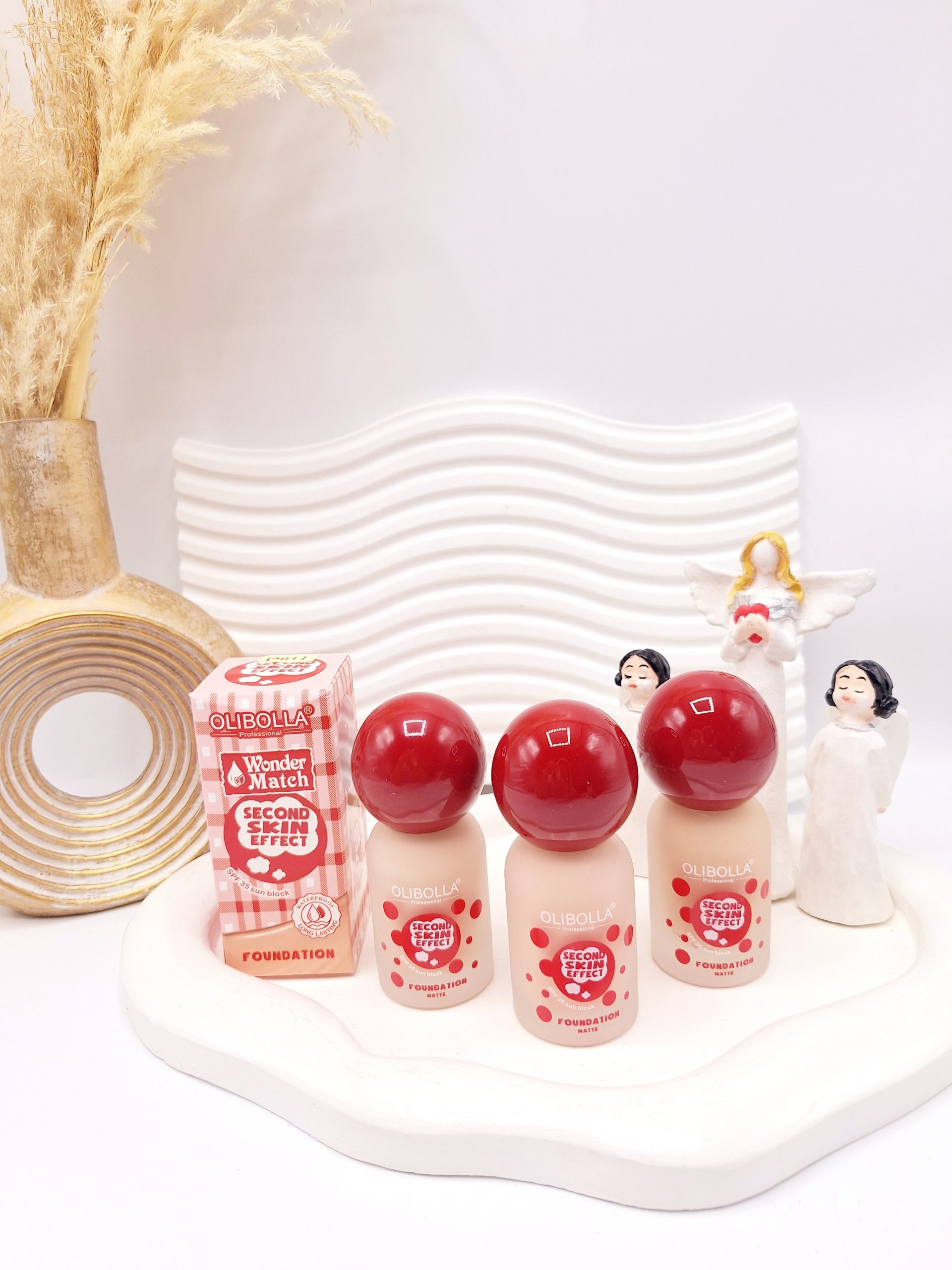 کرم پودر مات برند AOLIBOLLA کارتن قرمز کد F203