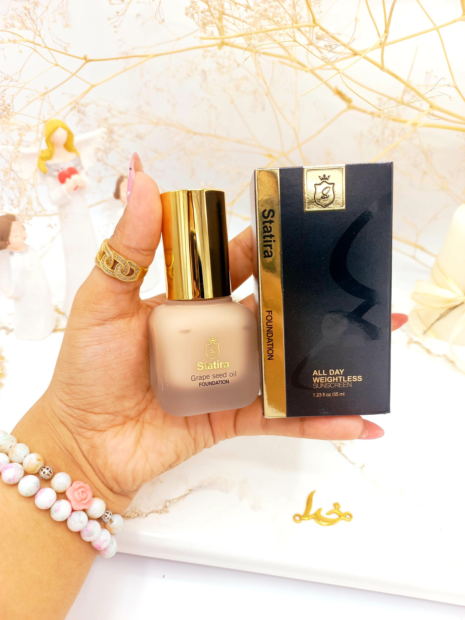 کرم پودر روزانه استاتیرا اصلی حاوی ضدآفتاب  statira spf35 کد1041