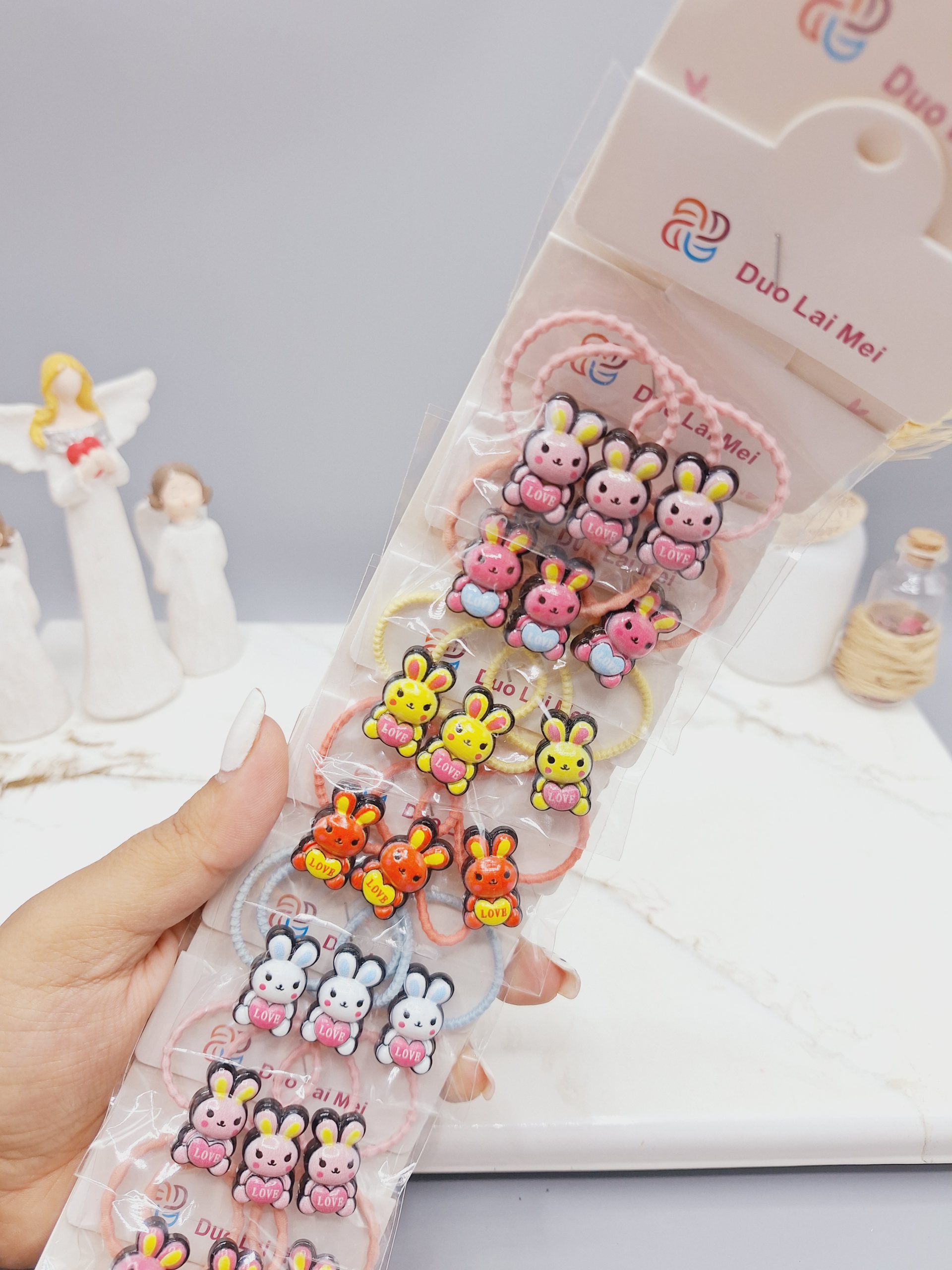 پک 10 تایی کش مو 3تایی طرح خرگوشی