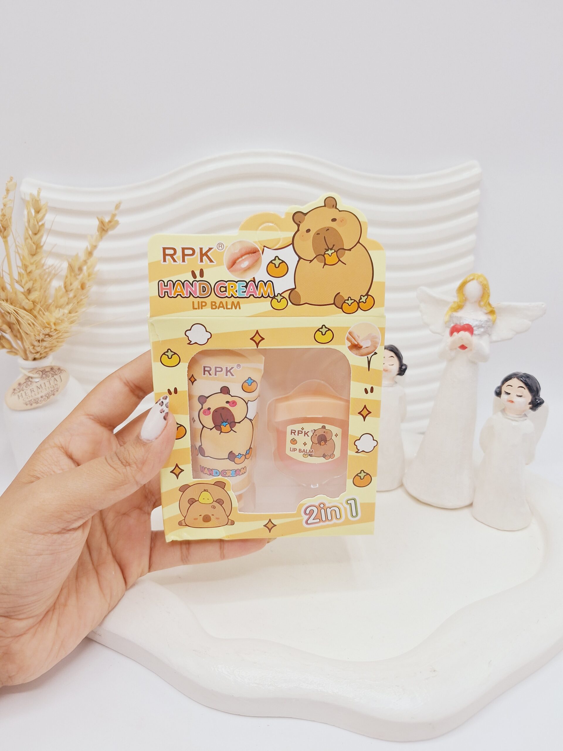 پک کرم دست و بالم لب طرح خرس نود  برند RPK کد 3983