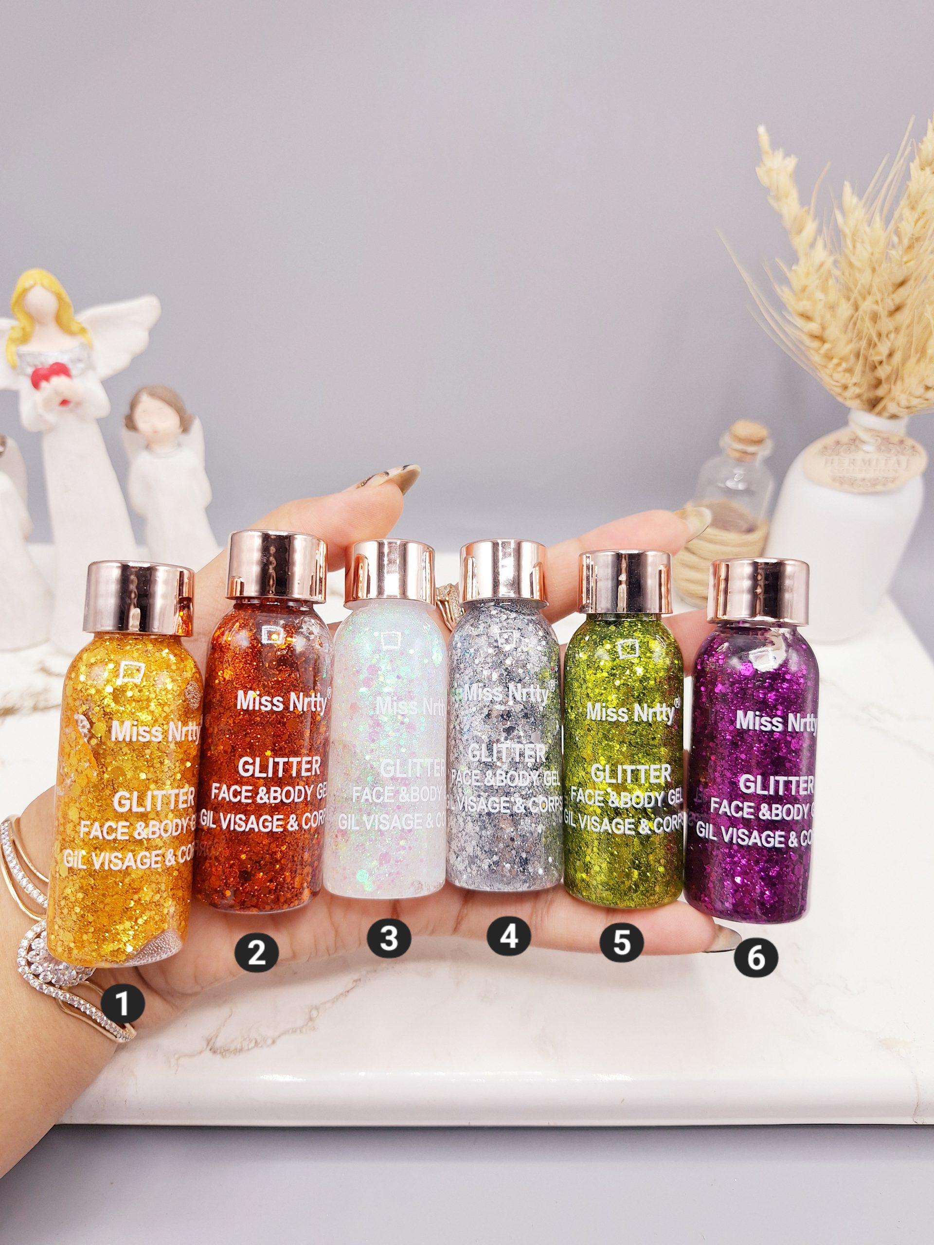 گلیتر مایع صورت و بدن برند Sparkling Girls کد3021