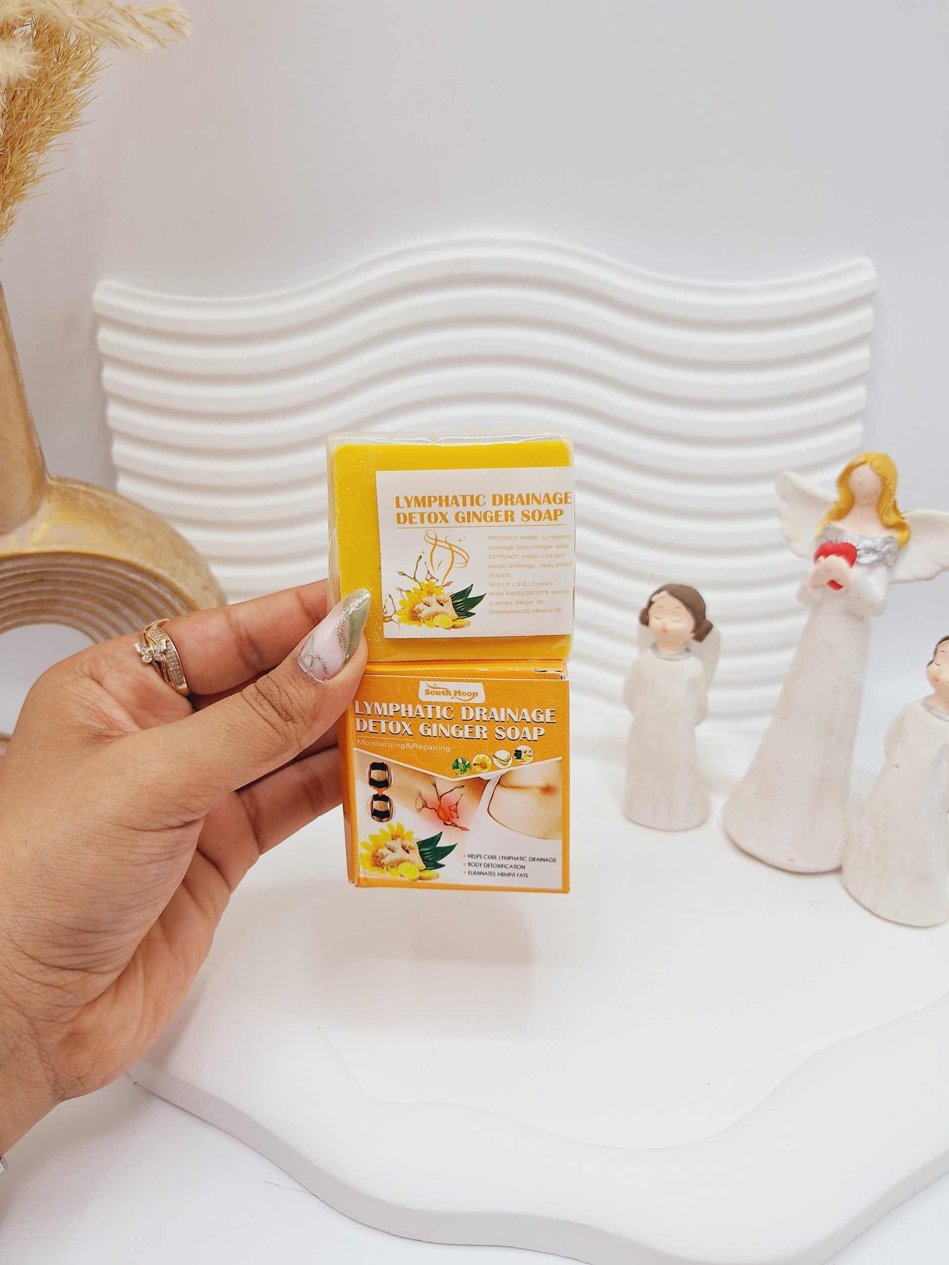 صابون گیاهی زنجبیل سم زدایی لنفاوی و چربی سوز