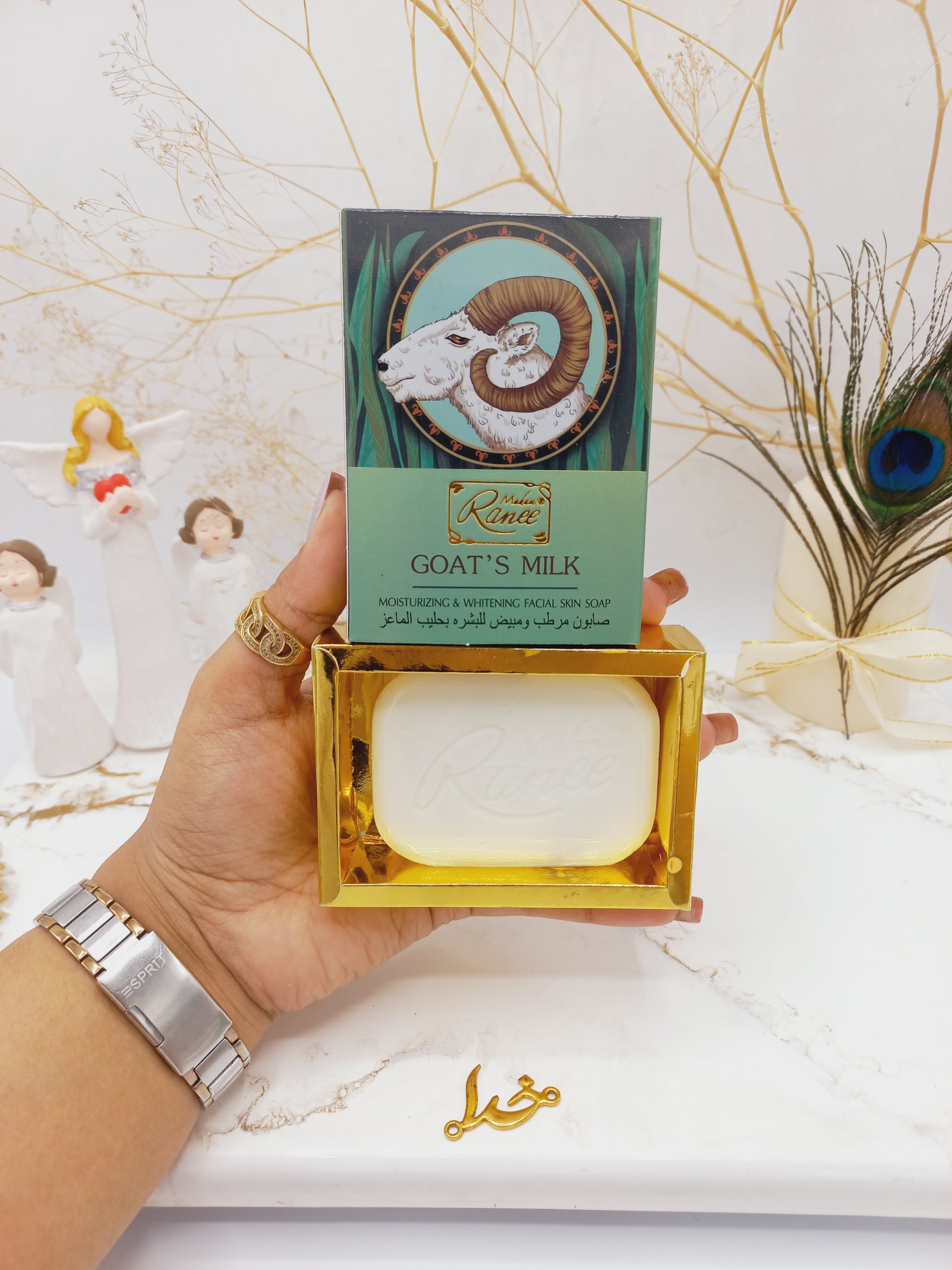 صابون شیر بز ویتامینه و روشن کننده پوست صورت رنه Ranee کد 1671