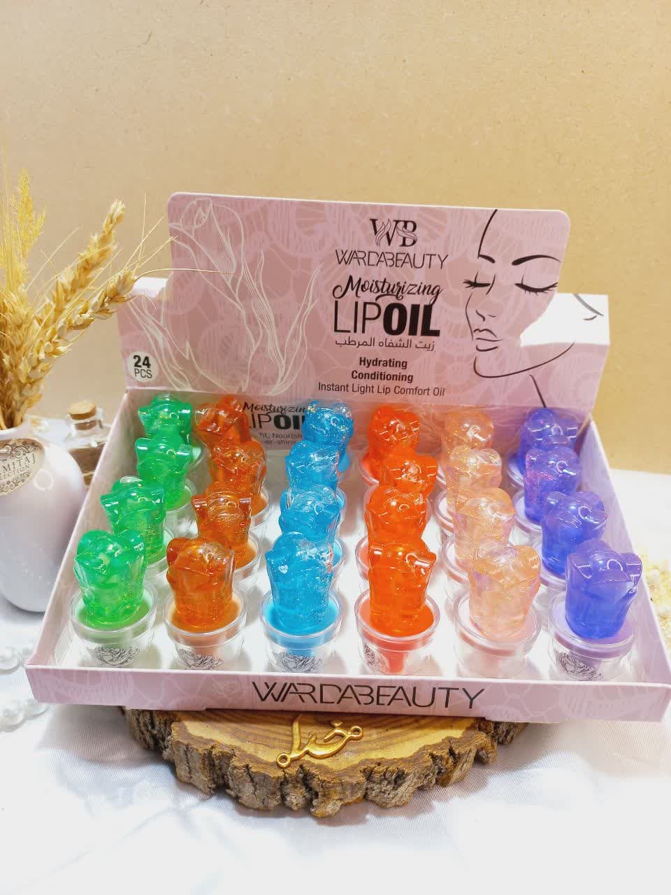 برق لب شاین دار طرح گل وردا بیوتی warda beauty کد WB 2242206 | پخش عمده