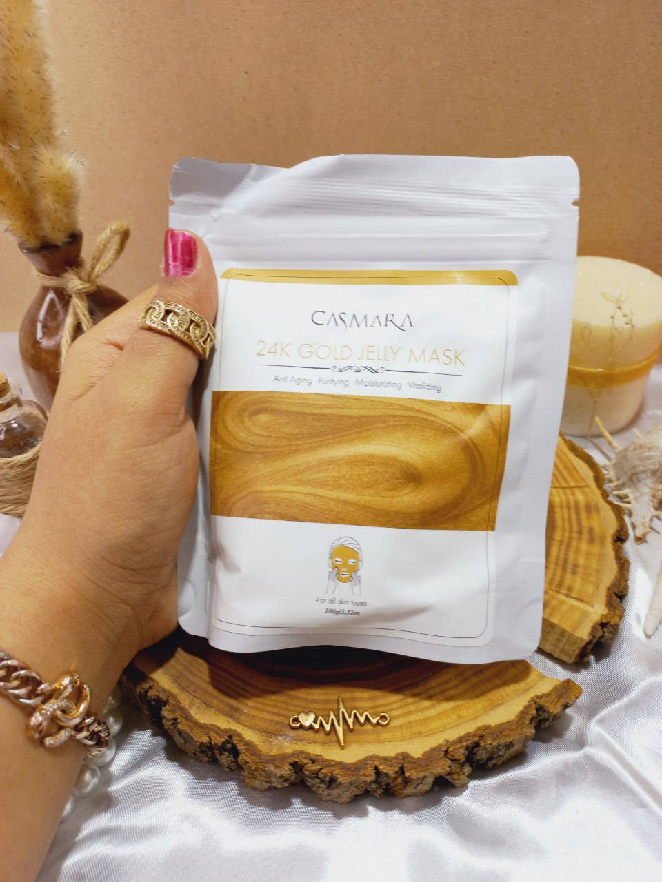 ماسک پودری جوانسازی کاسمارا CASMARA با عصاره طلا 24K GOLD ساخت اسپانیا 100 گرمی