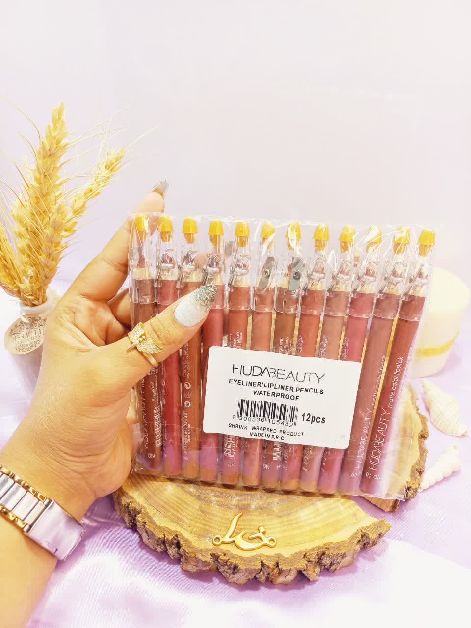 رژ مدادی تراش دار درب زرد پرطرفدار هدی بیوتی HUDABEAUTY