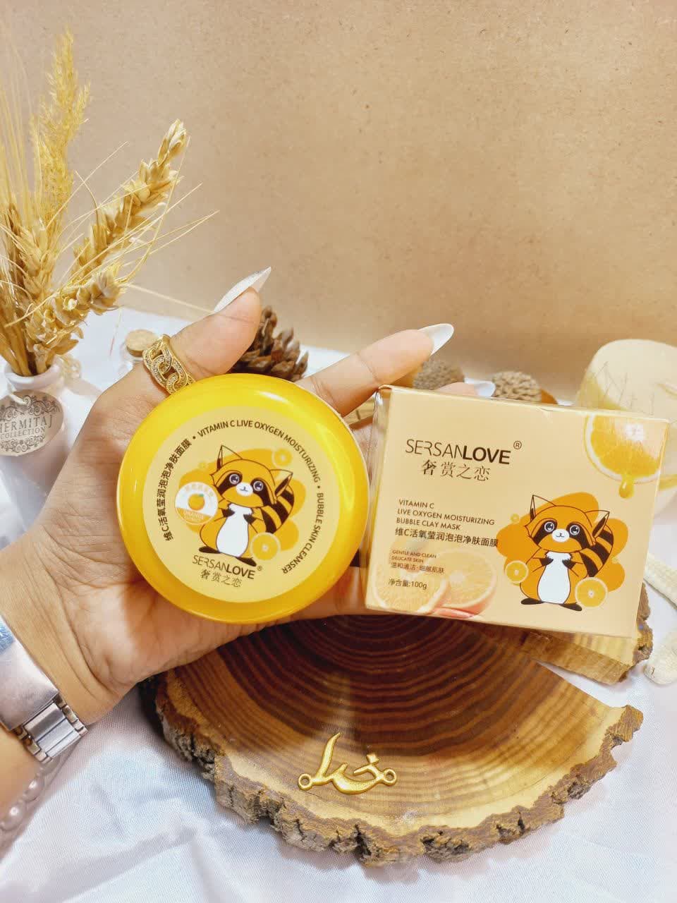 ماسک صورت آبرسان خاک رس و پرتقال سرسان لاو کد xg0667
