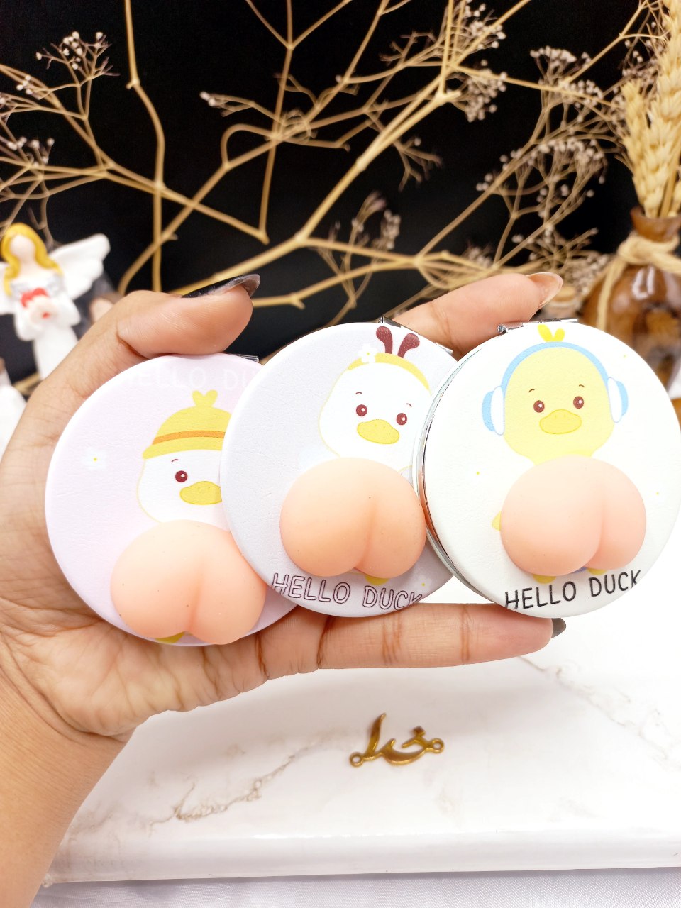 آینه طرح جوجه اردک نرمالو دو طرفه دوربین و نزدیک بین