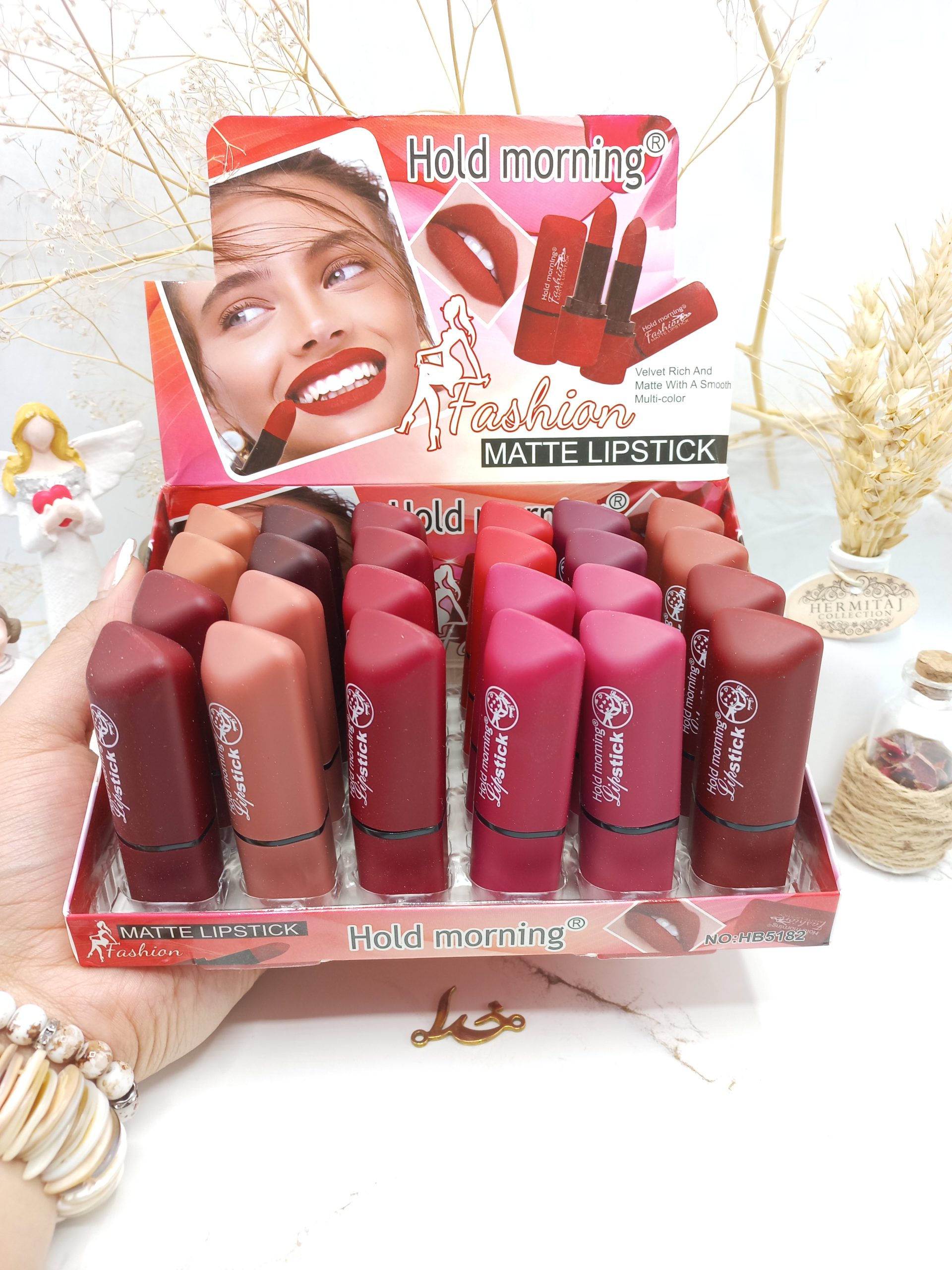 پک 6 تایی رژ لب جامد هلد مورنینگ Hold morning کد 5182