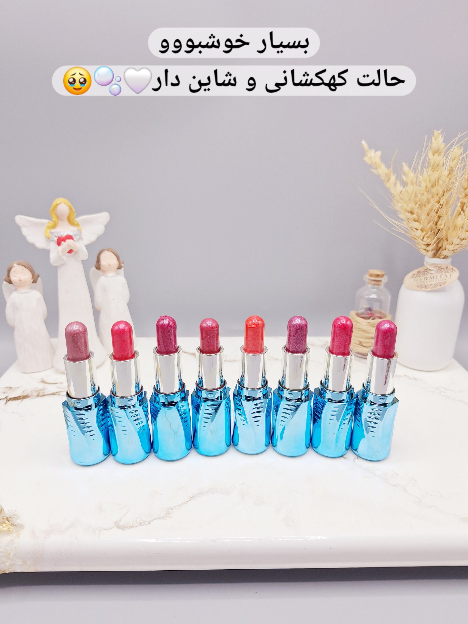 پک رژ لب جامد 8 عددی شاین دار violet girlⓇ کد 8021