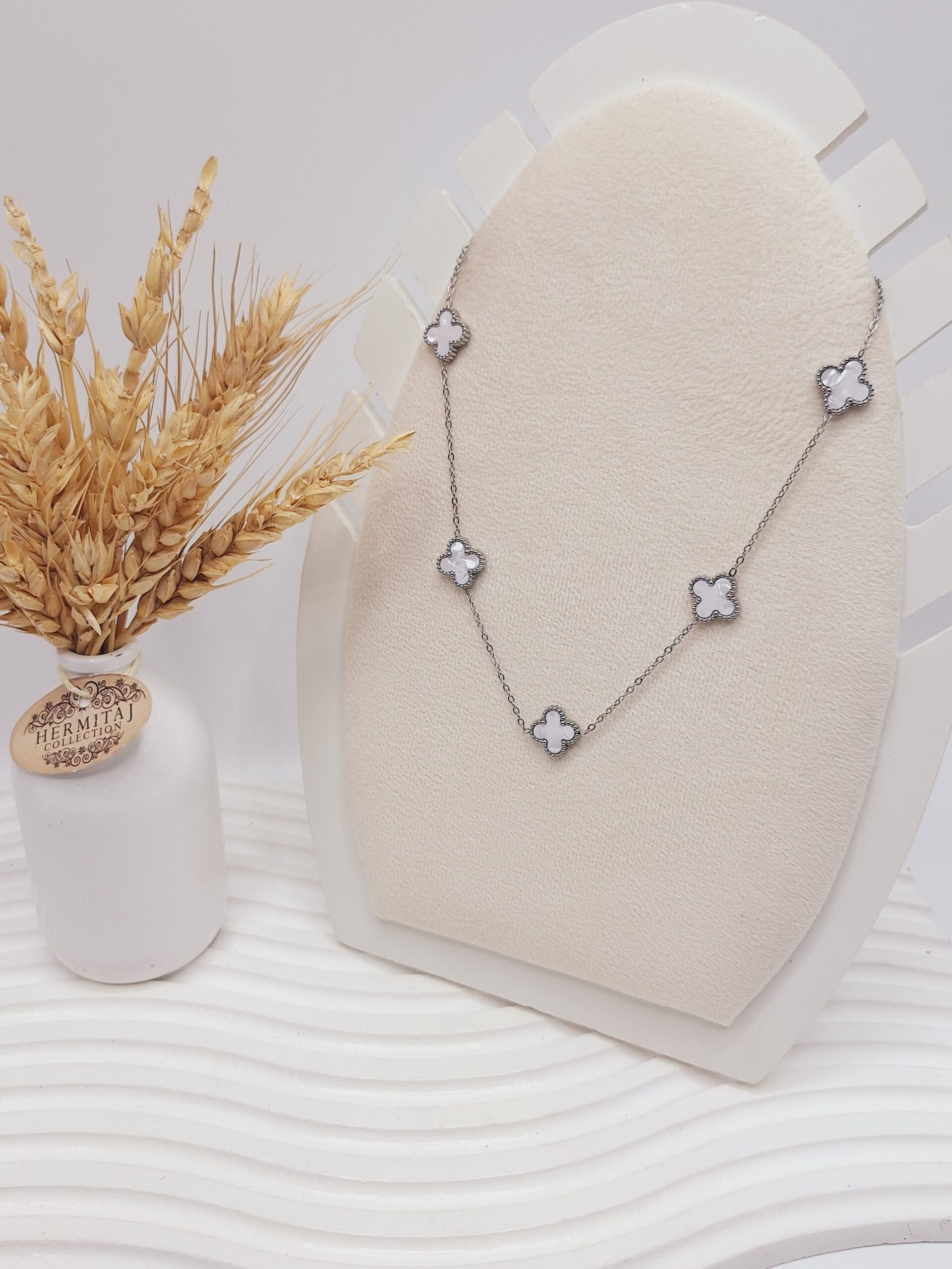 گردنبند پرطرفدار ون کلیف (سفید نقره ای)