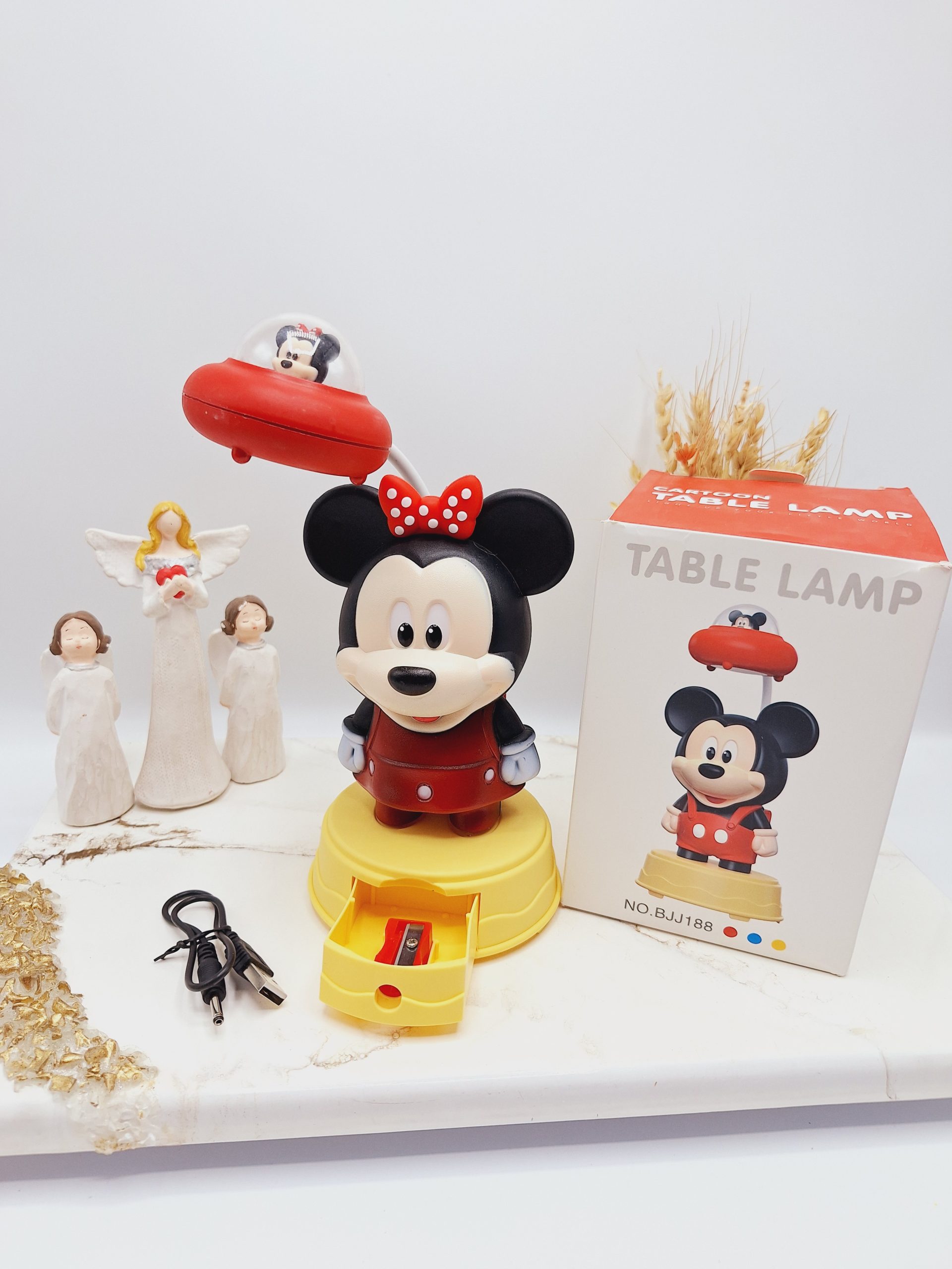 چراغ مطالعه میکی موس شارژی با کد 039