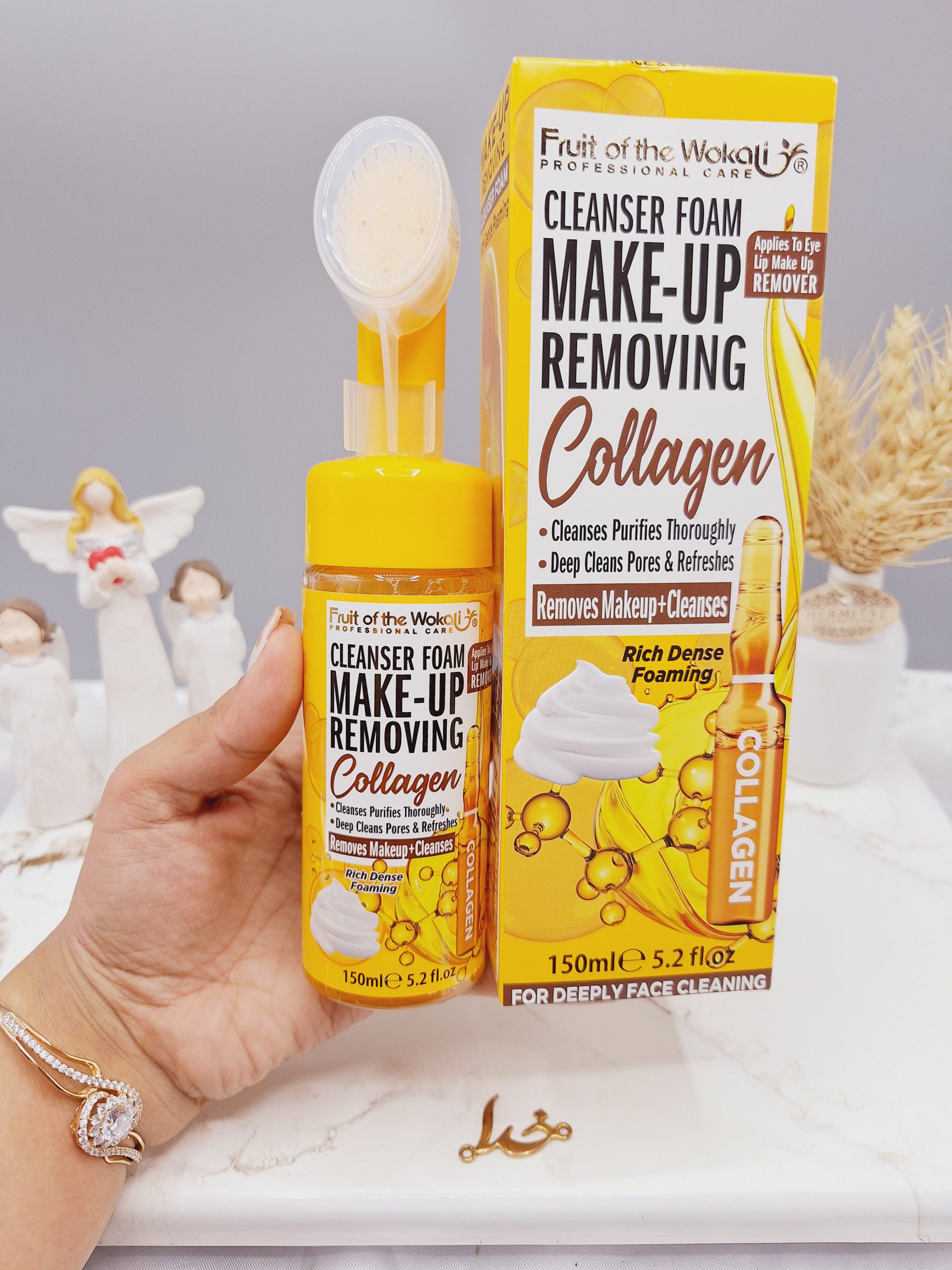 فوم پاک کننده آرایشی براش دار کلاژن ساز برند Wokali کد HA-3073