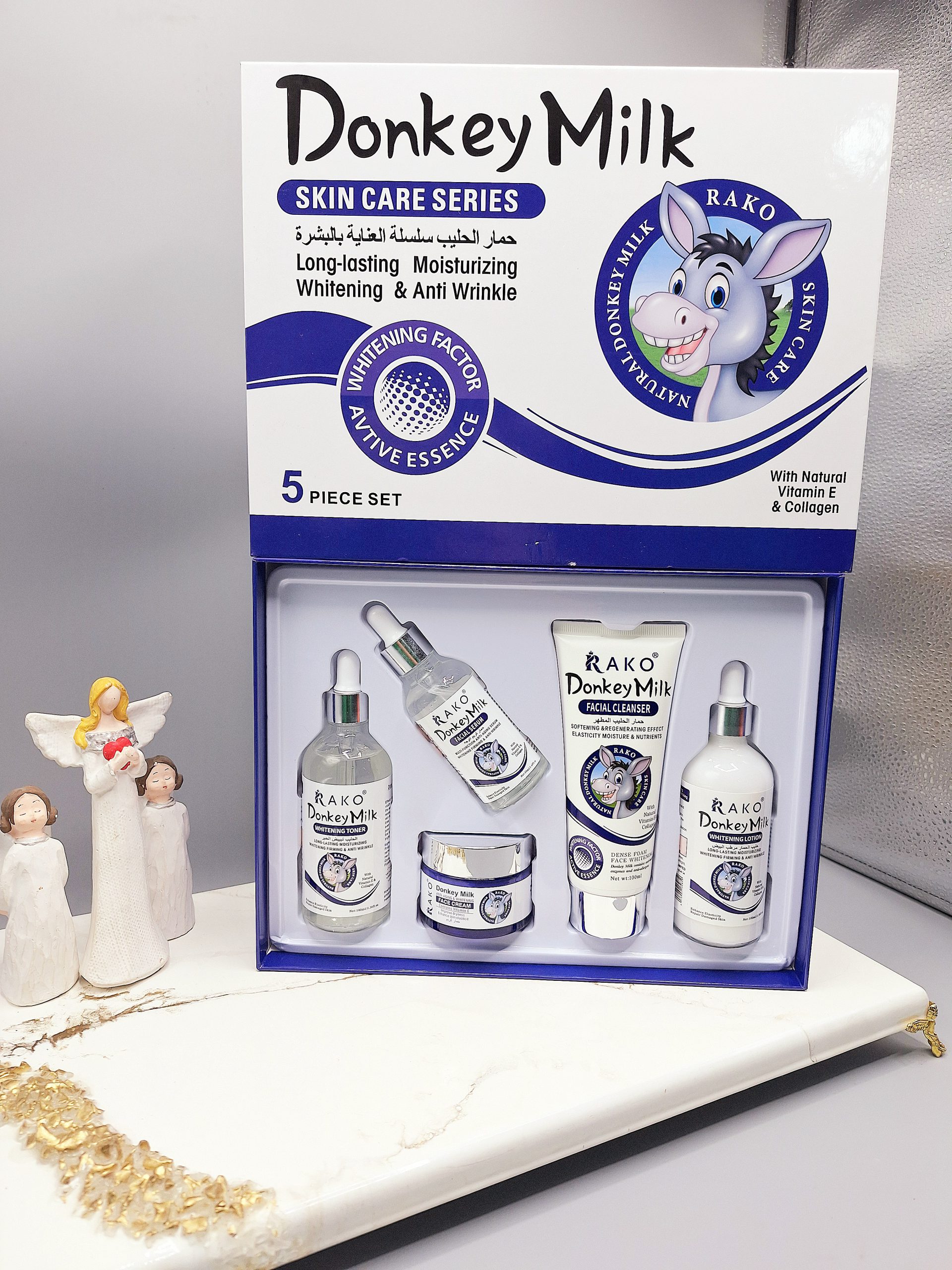 پک 5 تایی روتین پوستی شیر الاغ سفید کننده فوری پوست تا چند درجه برند وکالی کد 4859