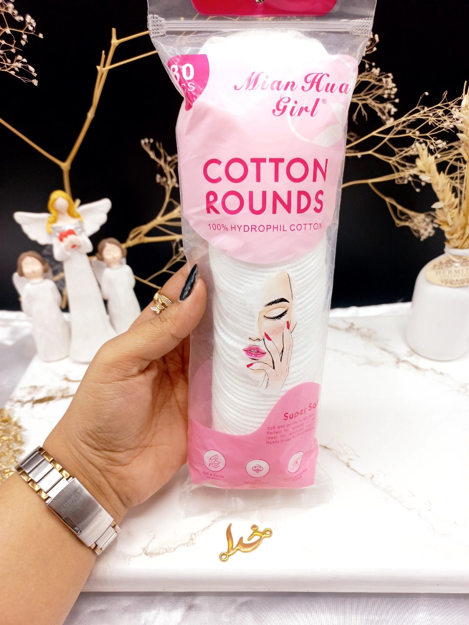 پد پاک کننده 80 عددی دایره ای کیفت عالی Mian Hua Girl کد 5286