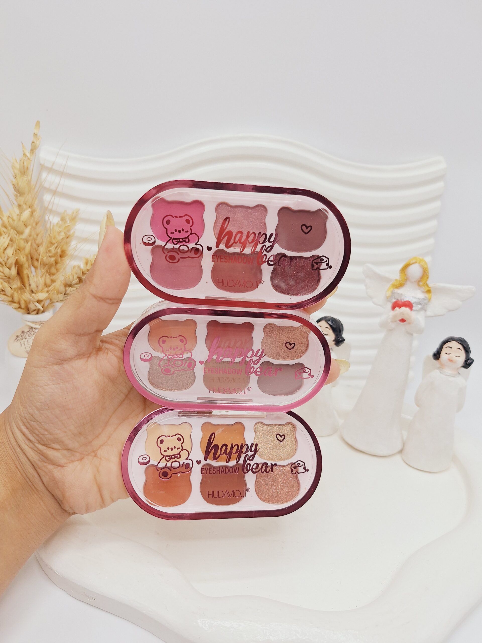 پالت سایه 6 رنگ خرسی کیوت برند HUDAMOJI کد 716