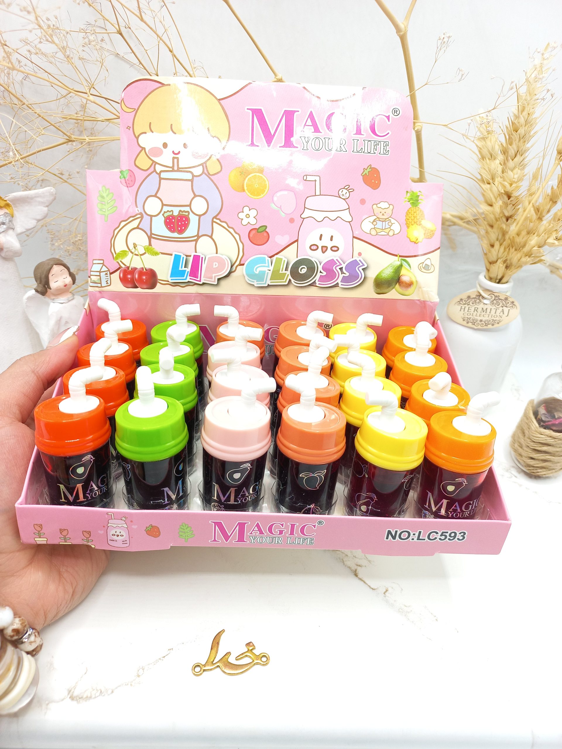 تینت لب فانتزی طرح آبمیوه نی دار مجیک MAGIC کد LC593