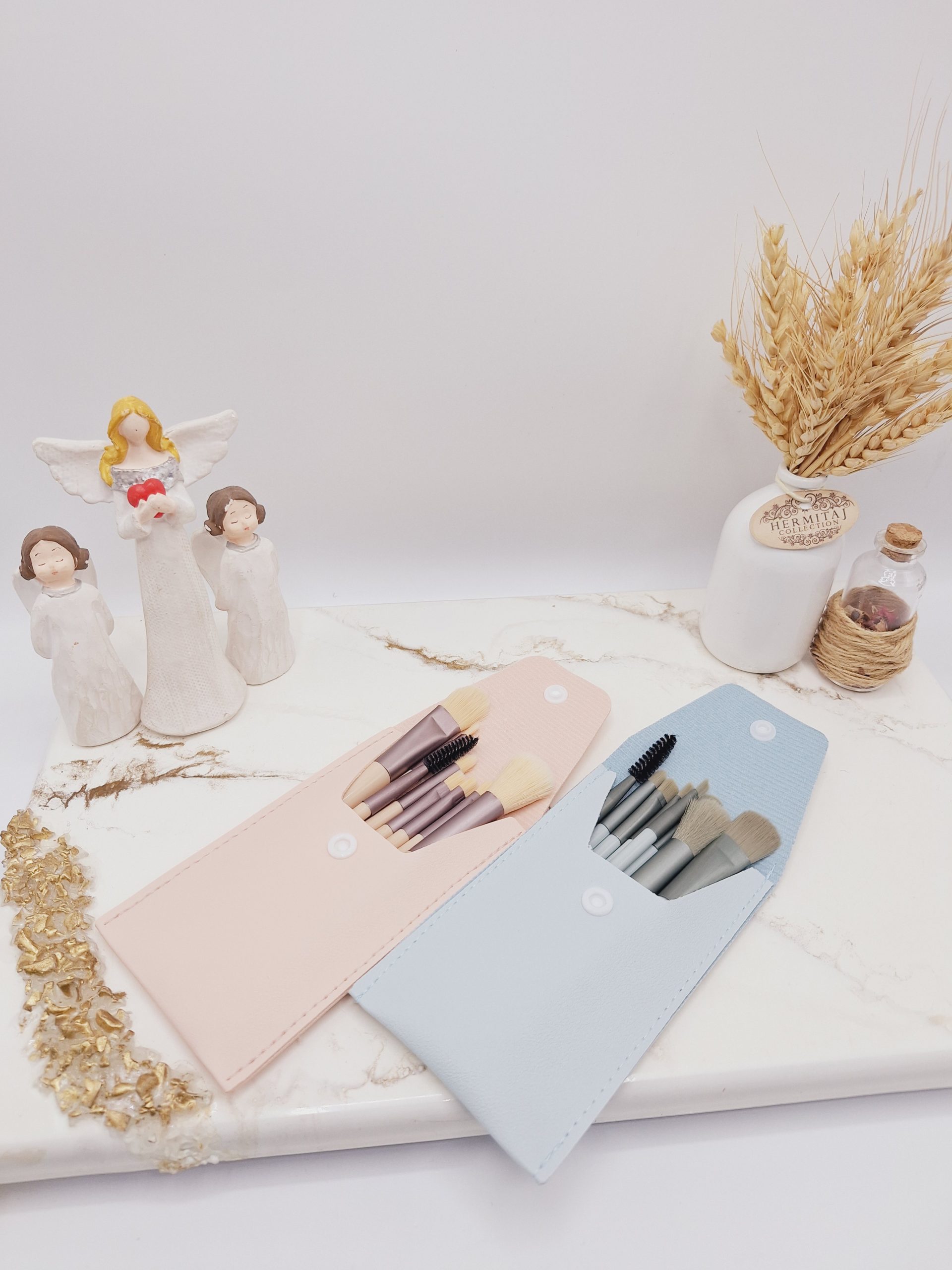 ست براش کیف چرمی مینی فیکس 8 عددی اورجینال