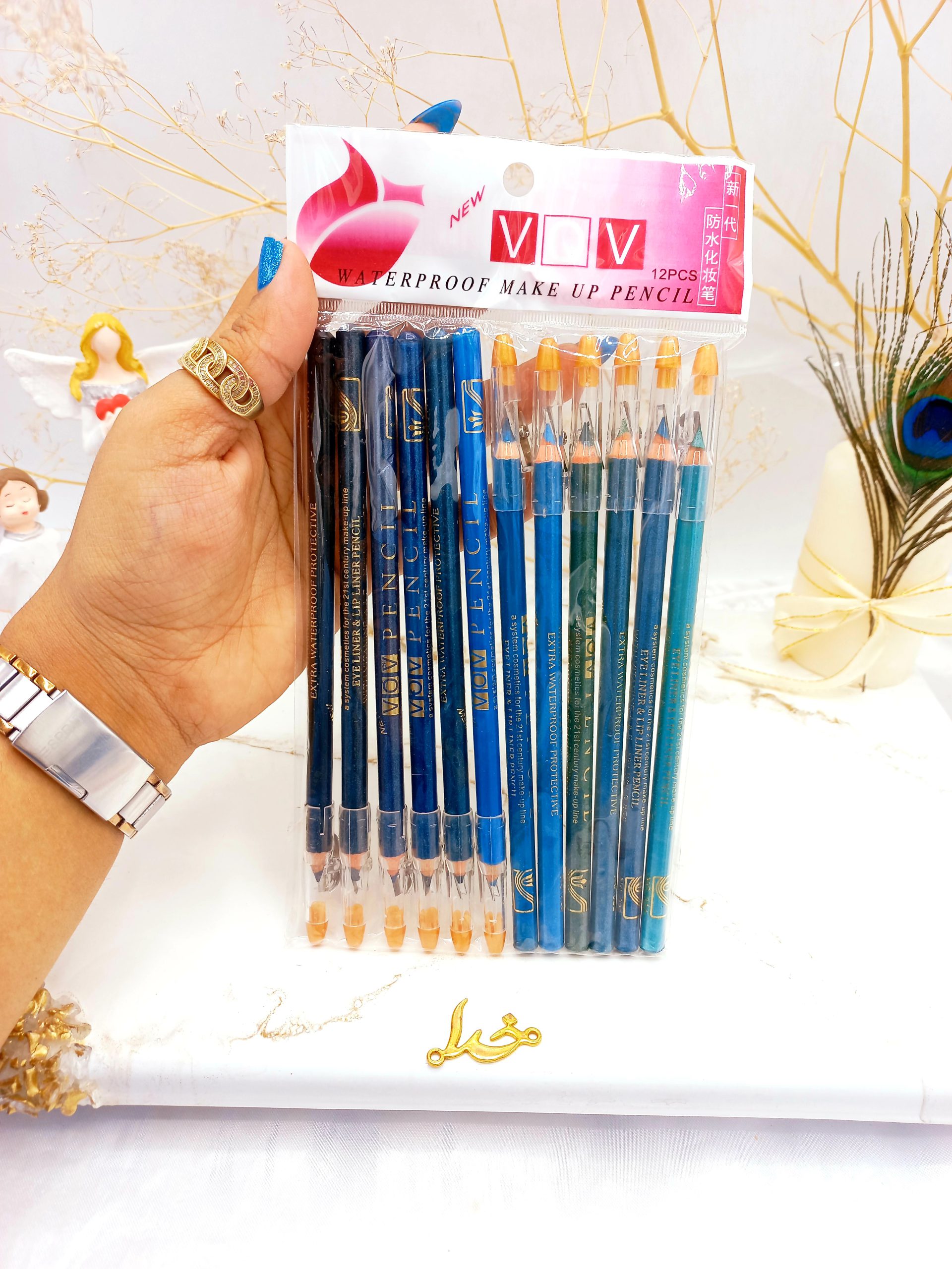 پک مداد چشم 12رنگ VOV کیفیت عالی