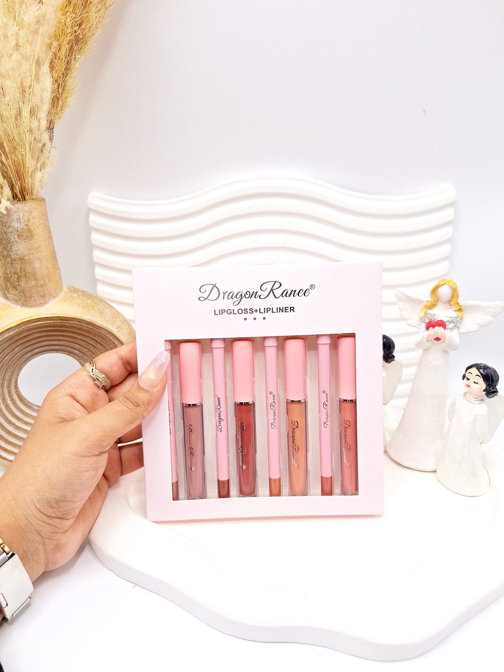 پک ست 8 عددی رژ مایع و خط لب دراگون رانی کد D6014