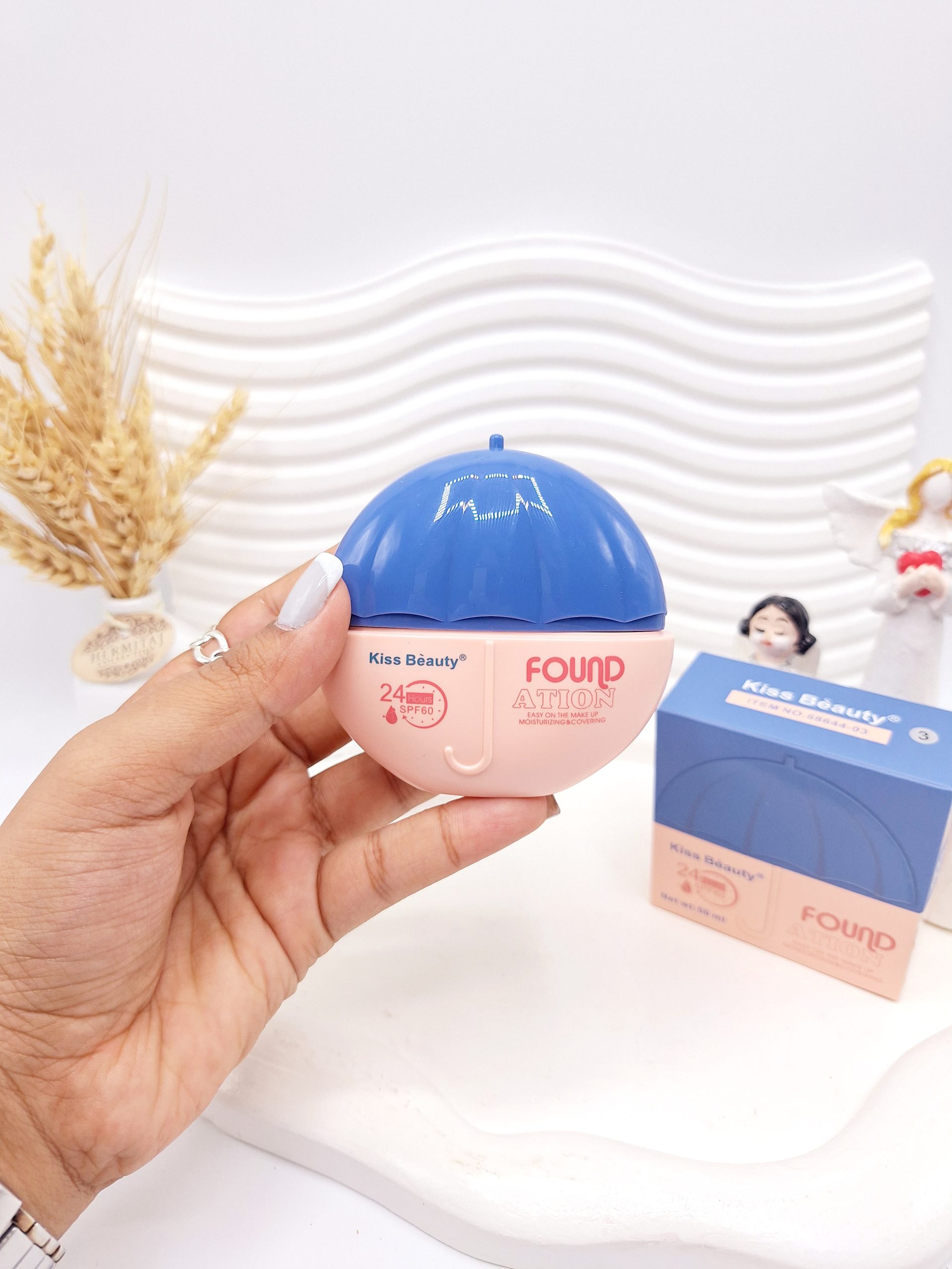 ضد آفتاب کرم پودری spf60 کیس بیوتی مدل چتر حجم 50 میل کد 68644-03