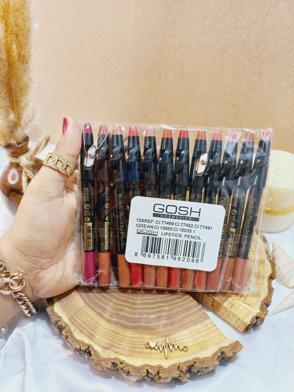 رژلب مدادی تراش دار گاش GOSH پوکه مشکی | پخش عمده