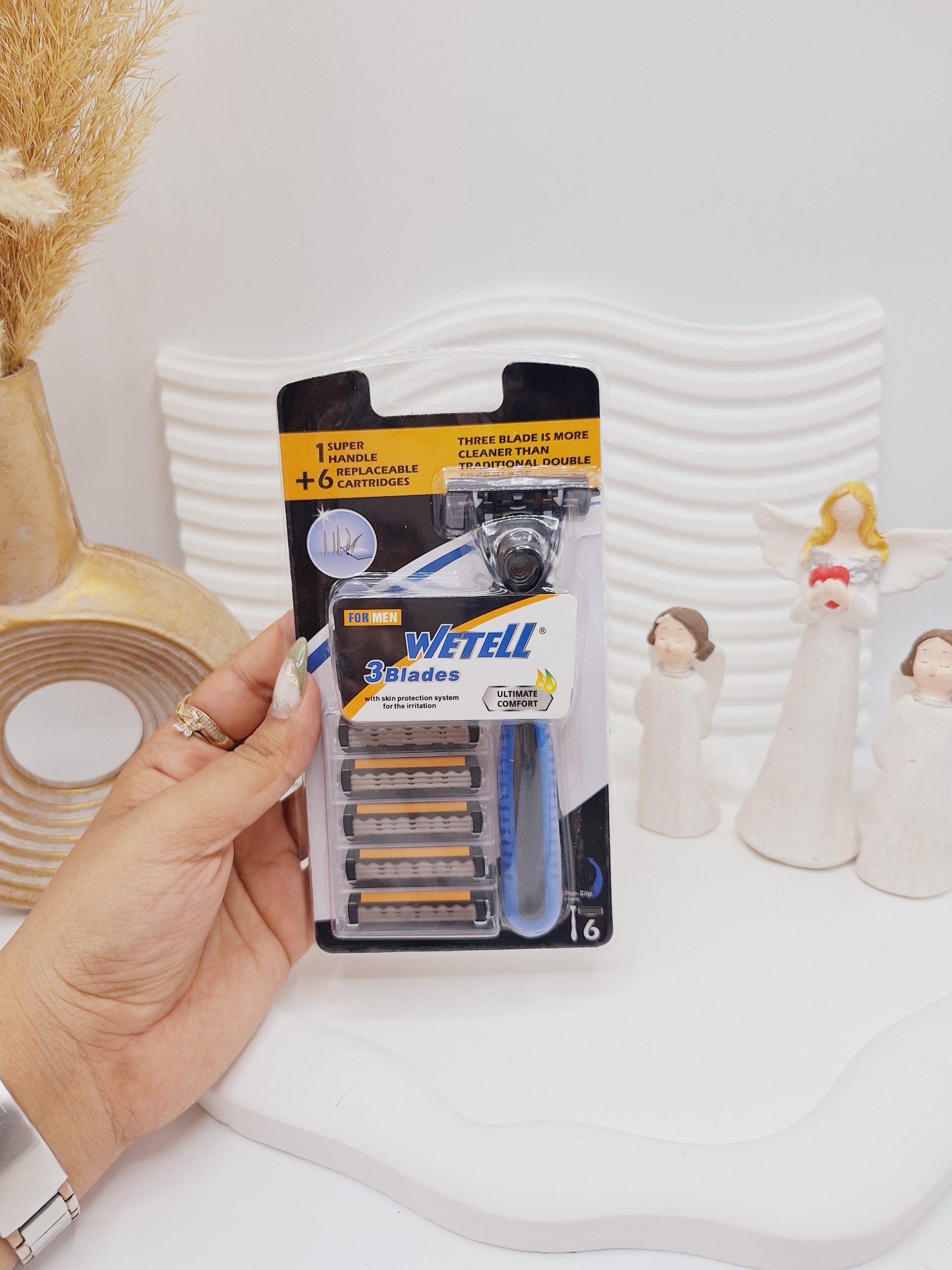 پک ژیلت تکی 3 لبه با 6 عدد سری تیغ برند ویتل کد WT201951