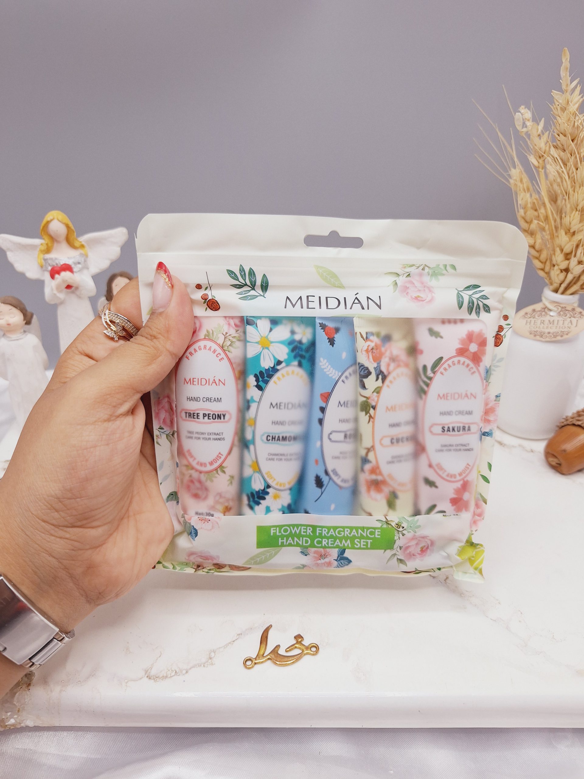 پک کرم دست حاوی اسانس های گل Meidian مدل Flower Fragrance کد 8595