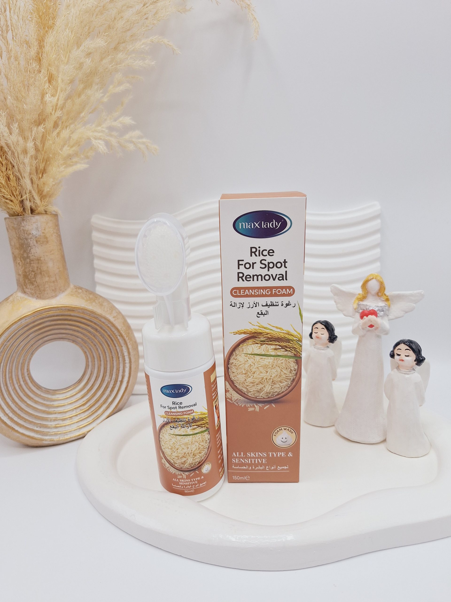 فوم پاک کننده براش دار برنج برند مکس لیدی کد 9076