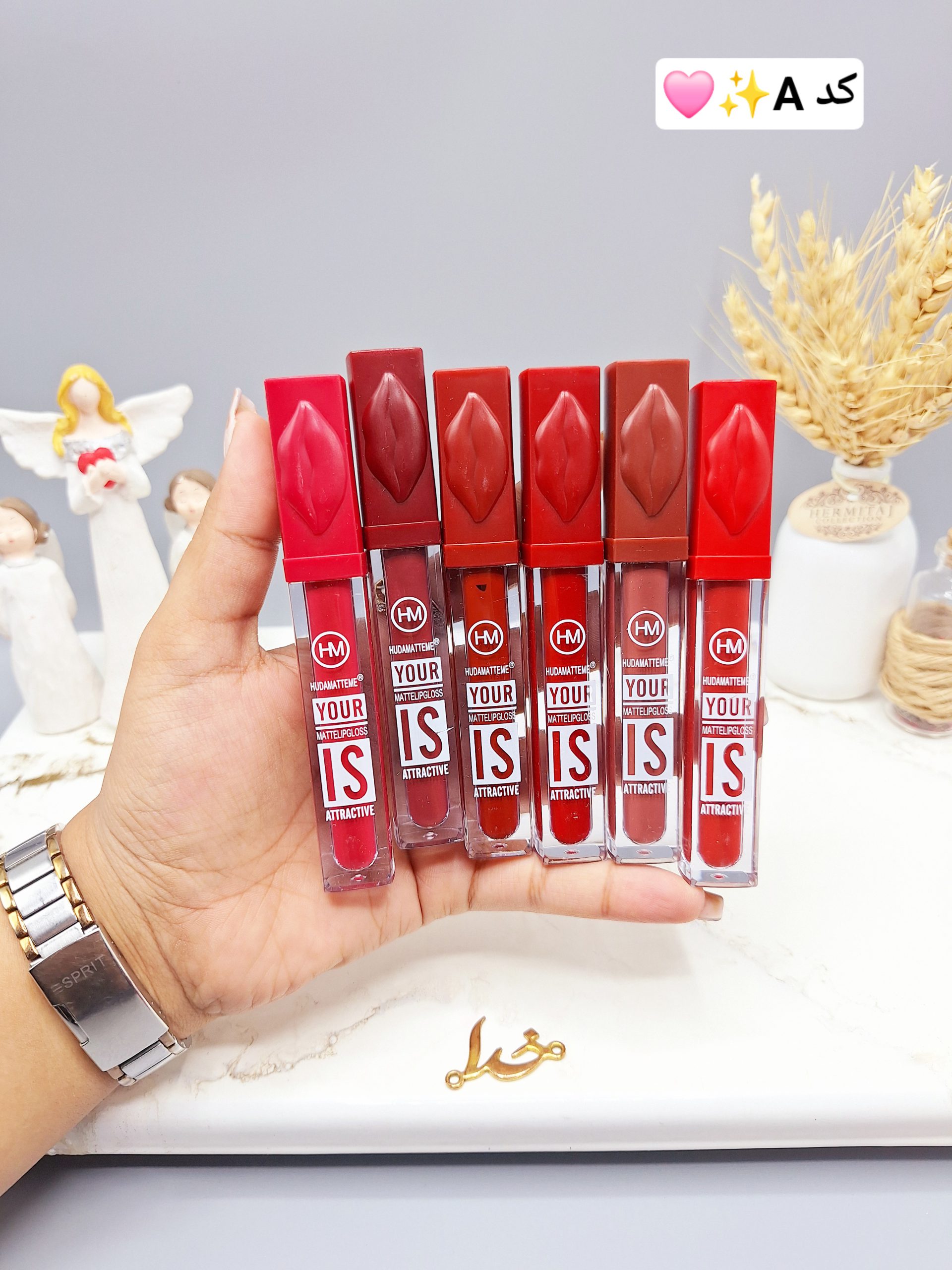 پک 6 تایی رژ مایع برند HUDA MATTE ME کد 2533