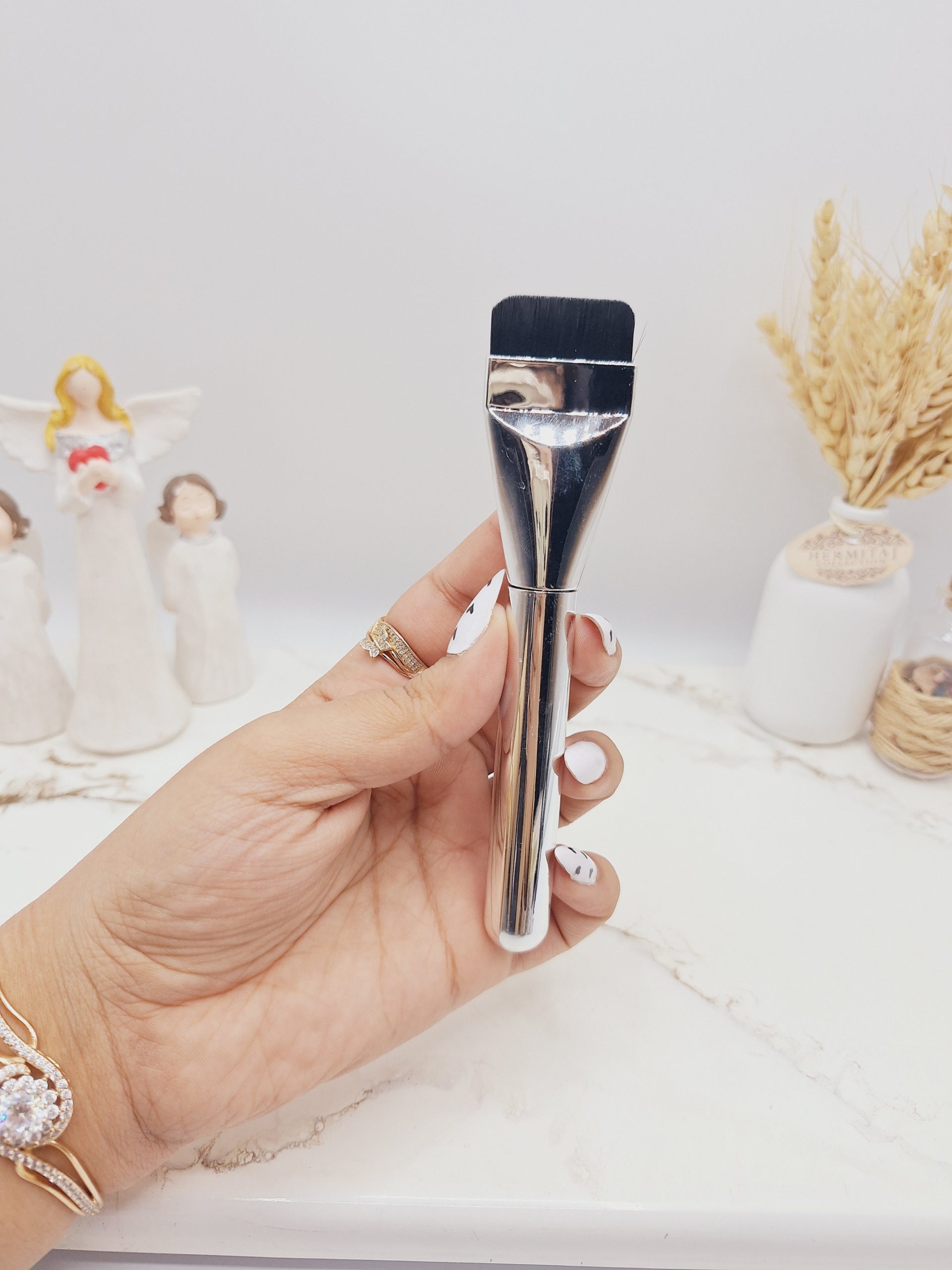 براش تخت کرمپودر رنگ سیلور