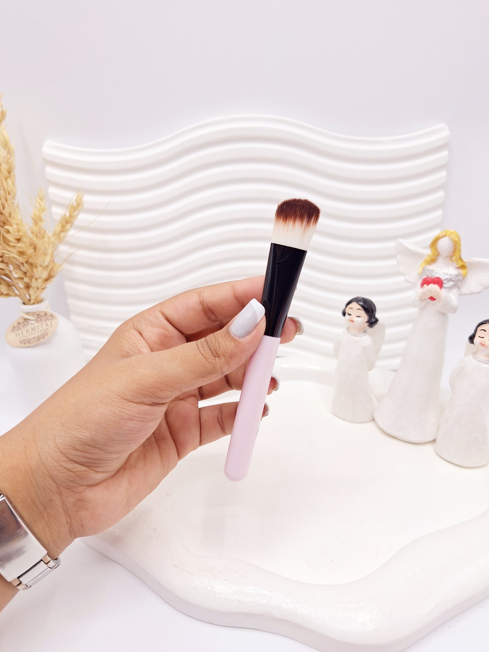 براش تکی کرم پودر دسته صورتی