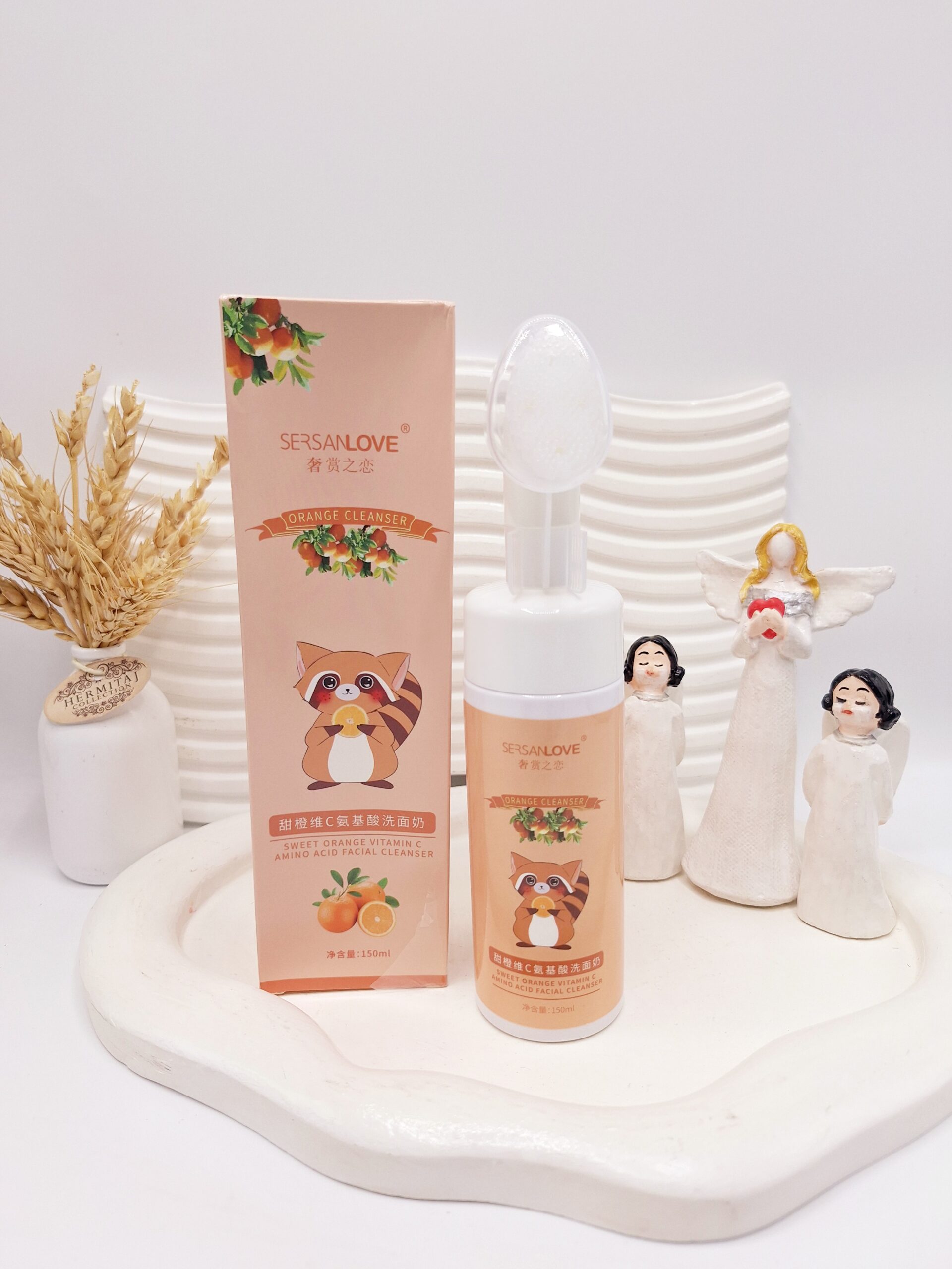 فوم شستشو صورت براش دار پرتقال سرسان لاو کد 4719