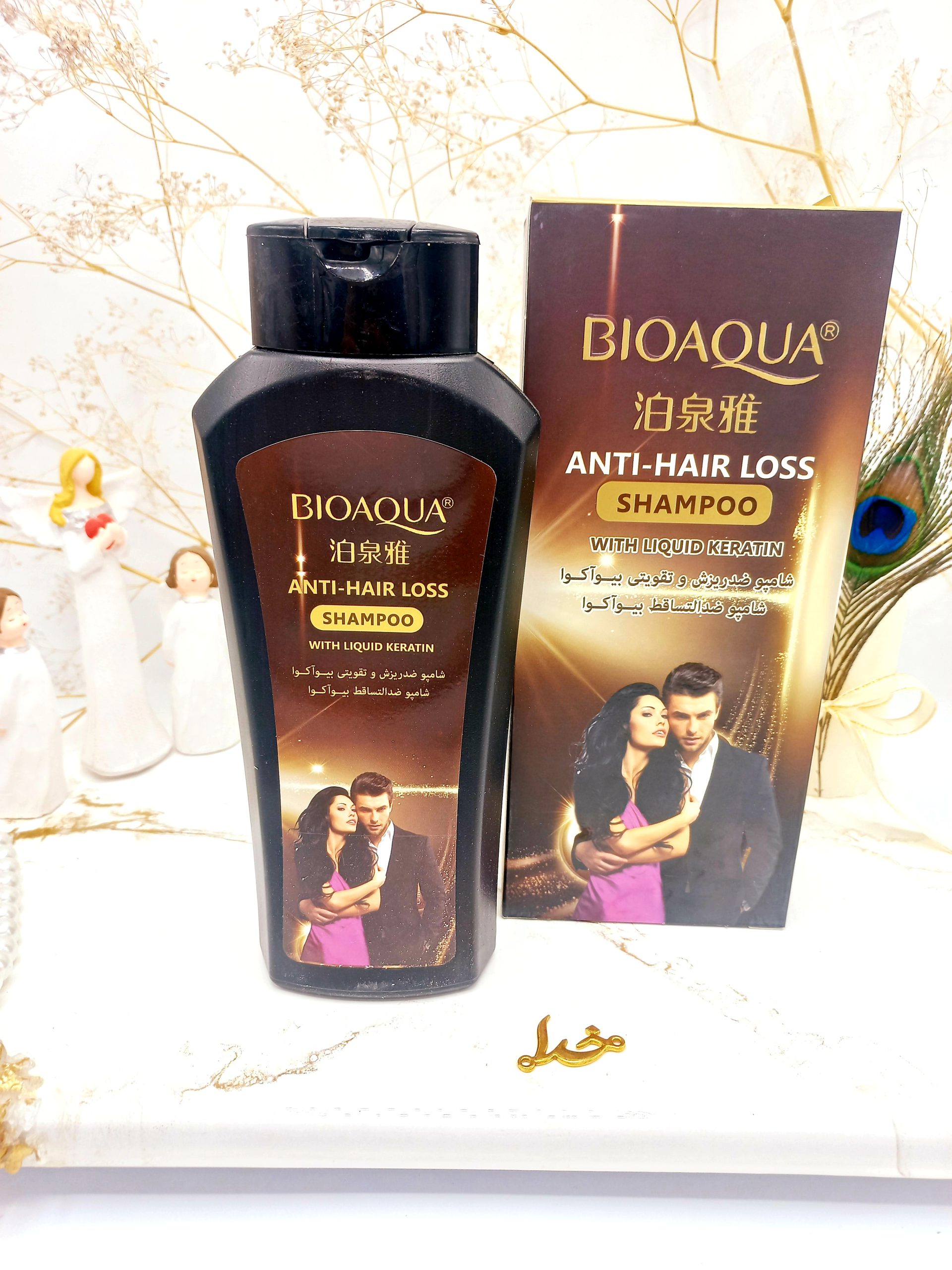 شامپو تریاک ضد ریزش مو بیوآکوا BIOAQUA  حجم 500 میل جدید(کارتن قهوه ای)