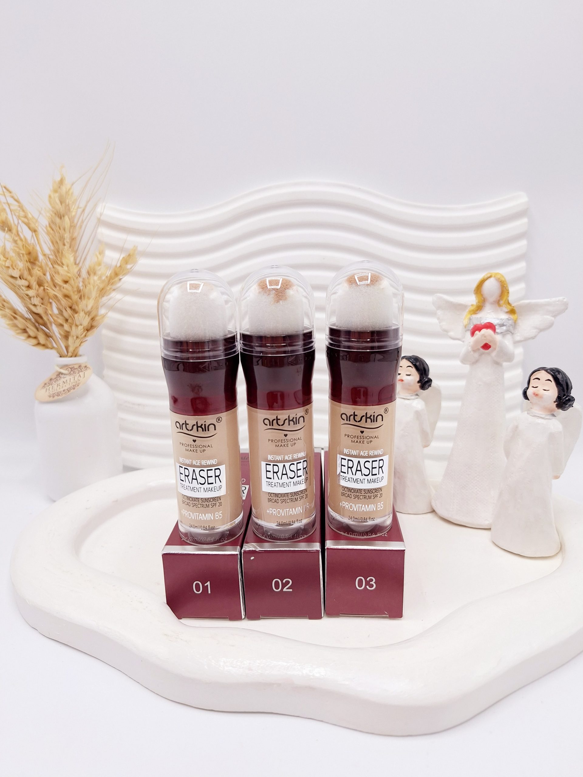 کانسیلر و کرم پودر پد دار 2 کاره آرت اسکین کد 973169