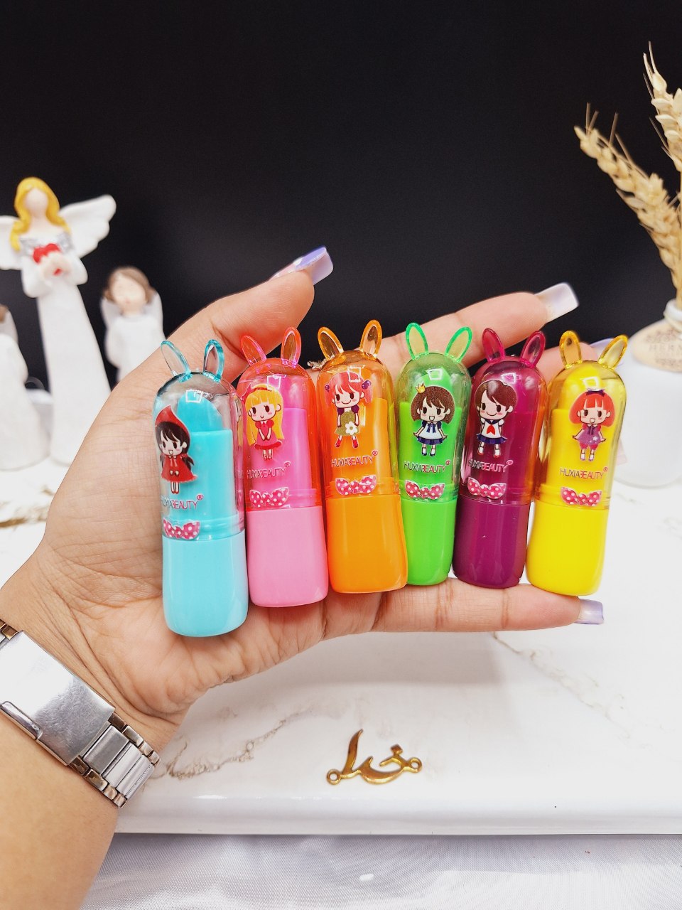 بالم لب فانتزی طرح دختر هوکسیا بیوتی HUXIA BEAUTY کد 6401