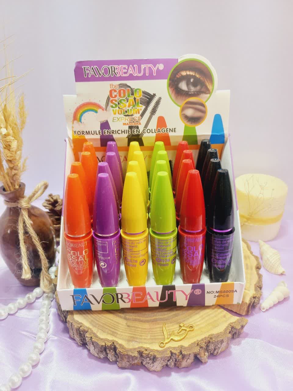 ریمل مشکی پوکه رنگی برند فاور بیوتی FAVOR BEAUTY کد MS8009A