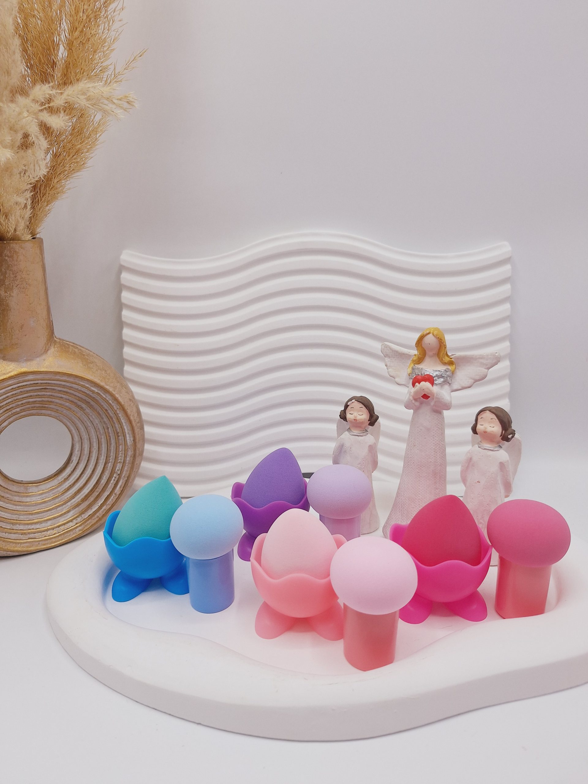 پک 2 عددی پد اشکی استند دار و پد قارچی MAKE UP SP SPONGE کد 5706