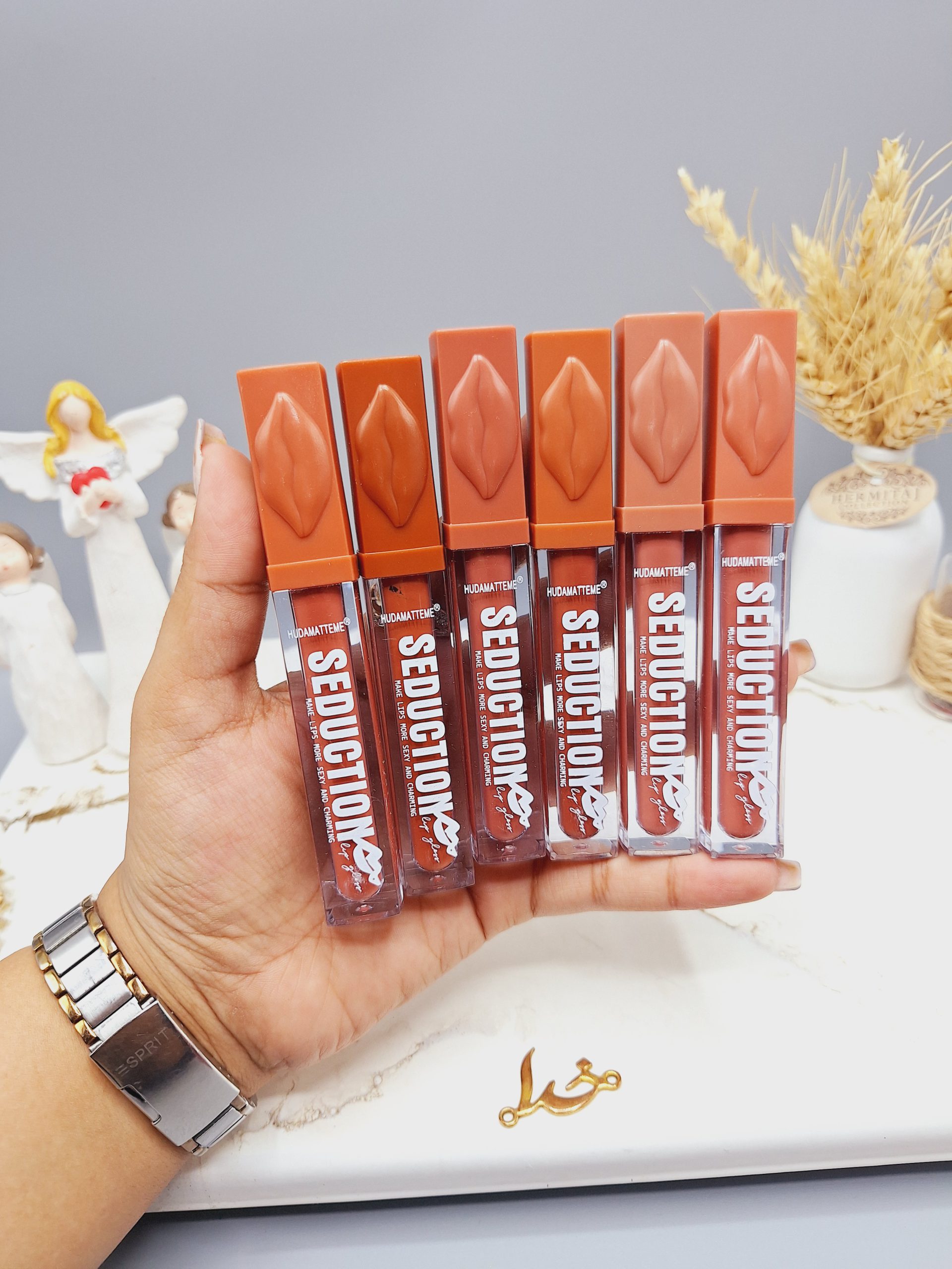 پک 6 تایی رژ مایع برند HUDA MATTE ME کد 2532